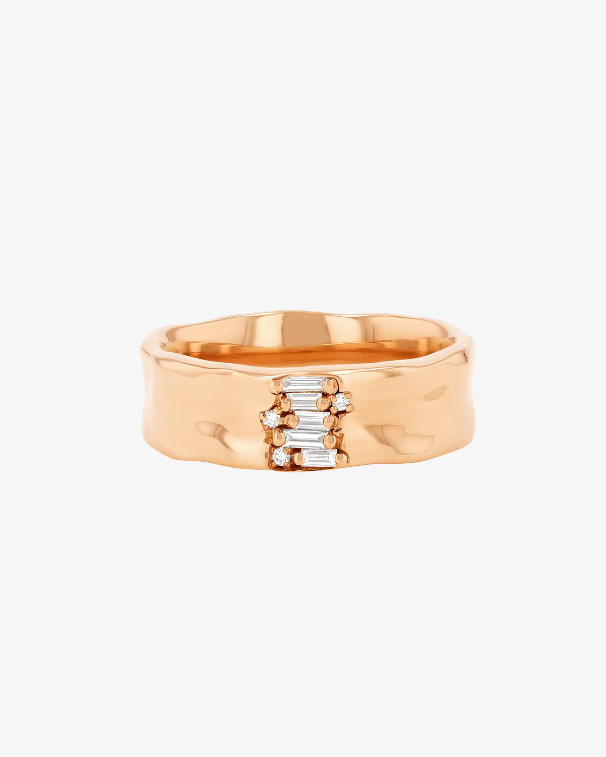 Suzanne Kalan Gilded Diamond Mini Band in 18k rose gold
