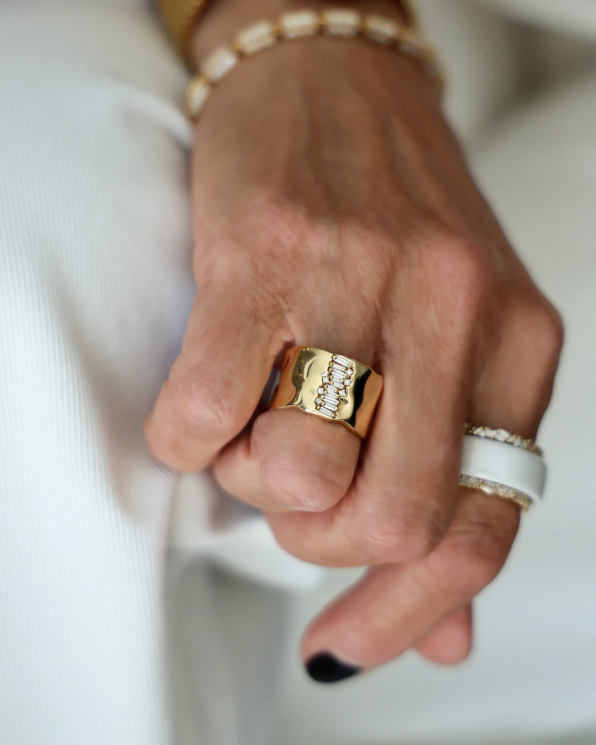 Suzanne Kalan Gilded Diamond Milli Band in 18k yellow gold