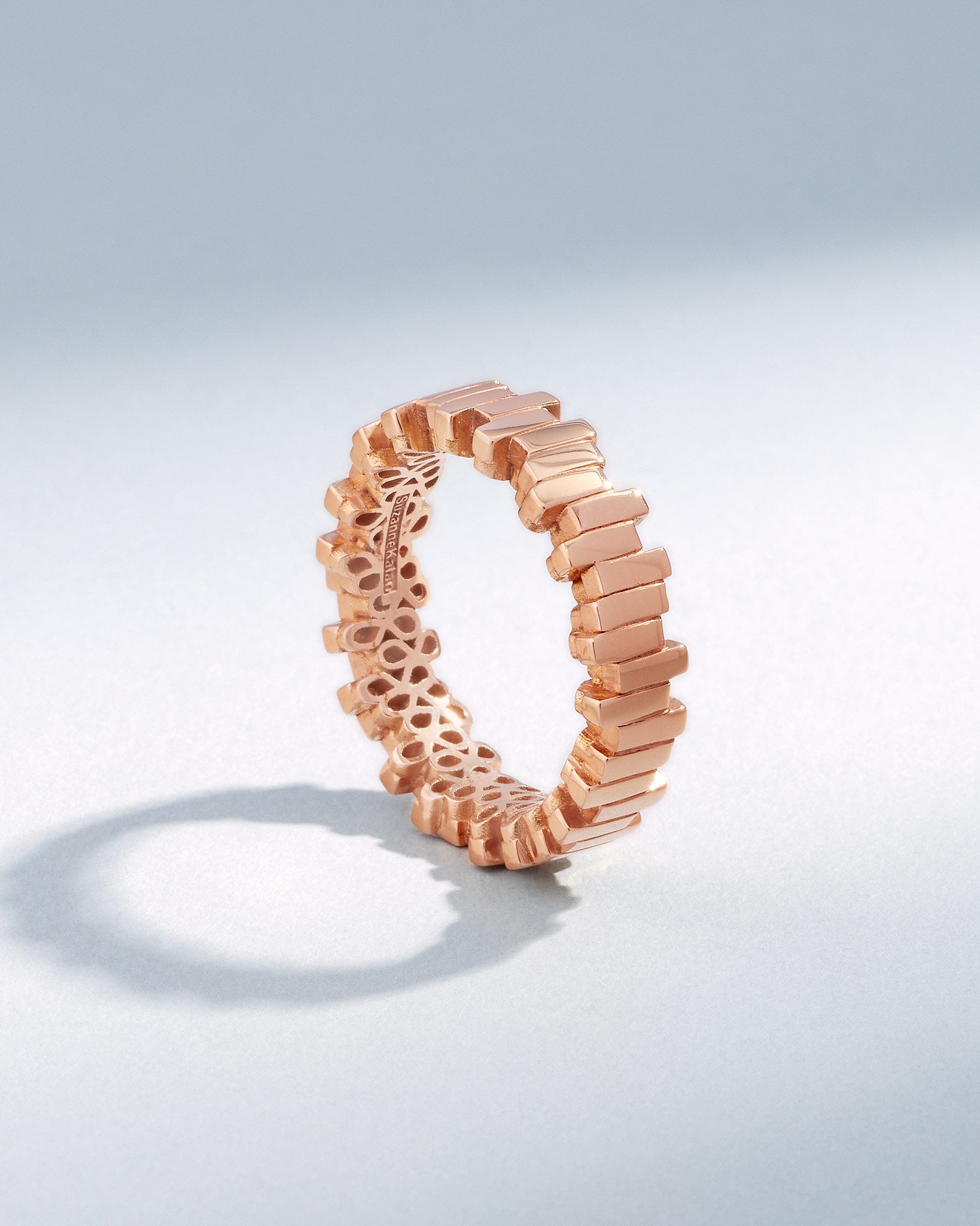 Suzanne Kalan Golden Midi Stacker Band in 18k rose gold