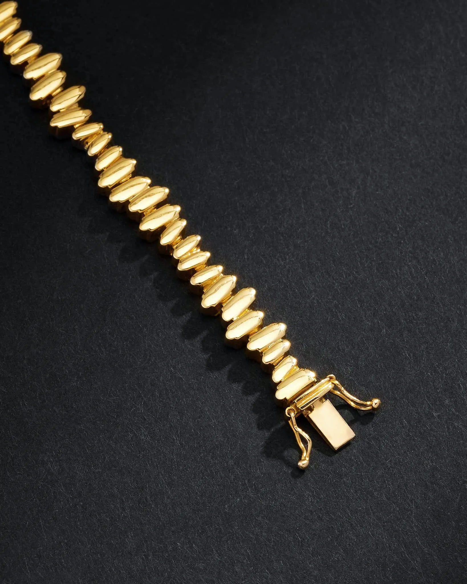 Suzanne Kalan Men's Golden Tennis Bracelet in 18k yellow gold