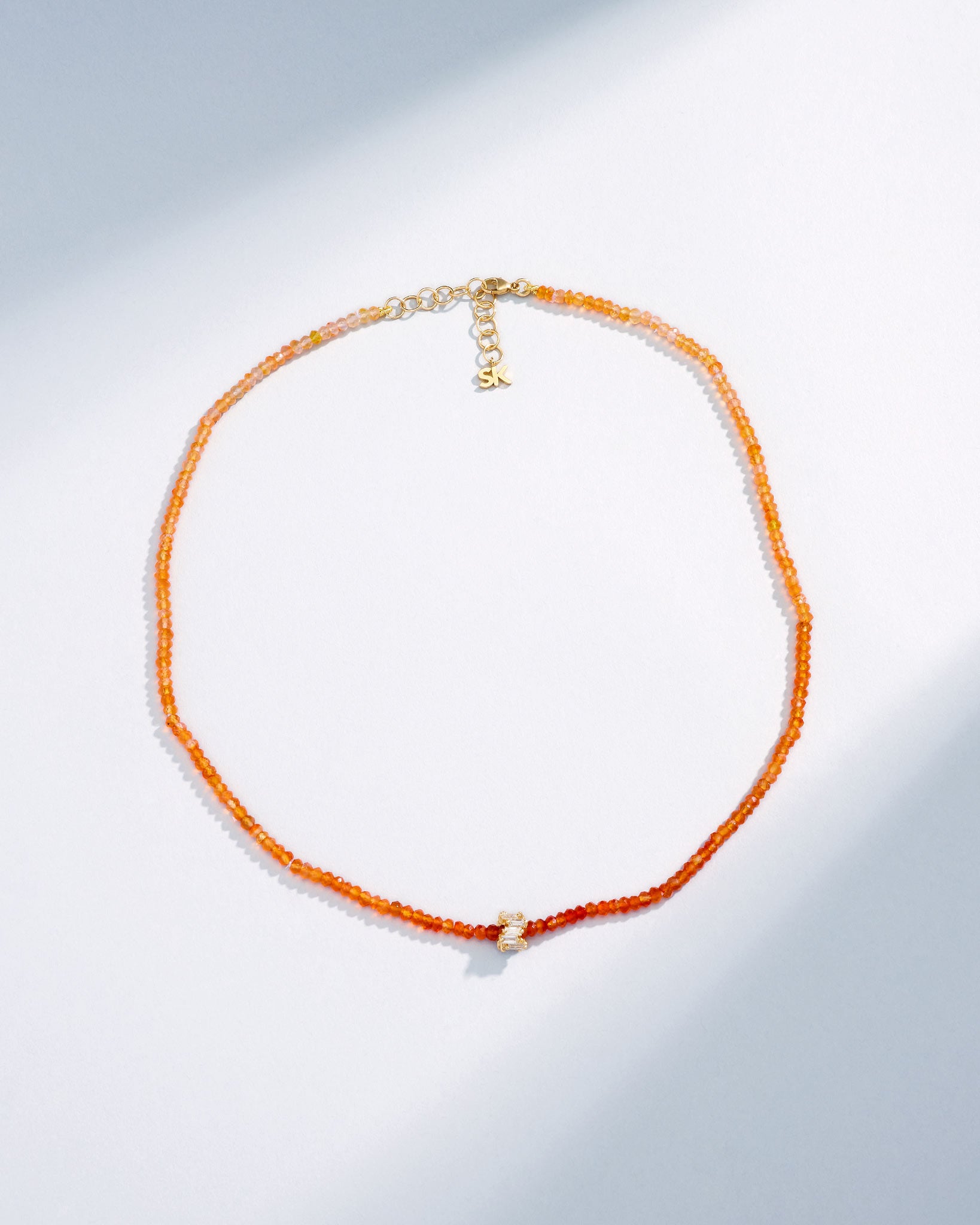 Suzanne Kalan Infinite Beaded Opal & Mini Diamond Rondelle Necklace in 18k yellow gold
