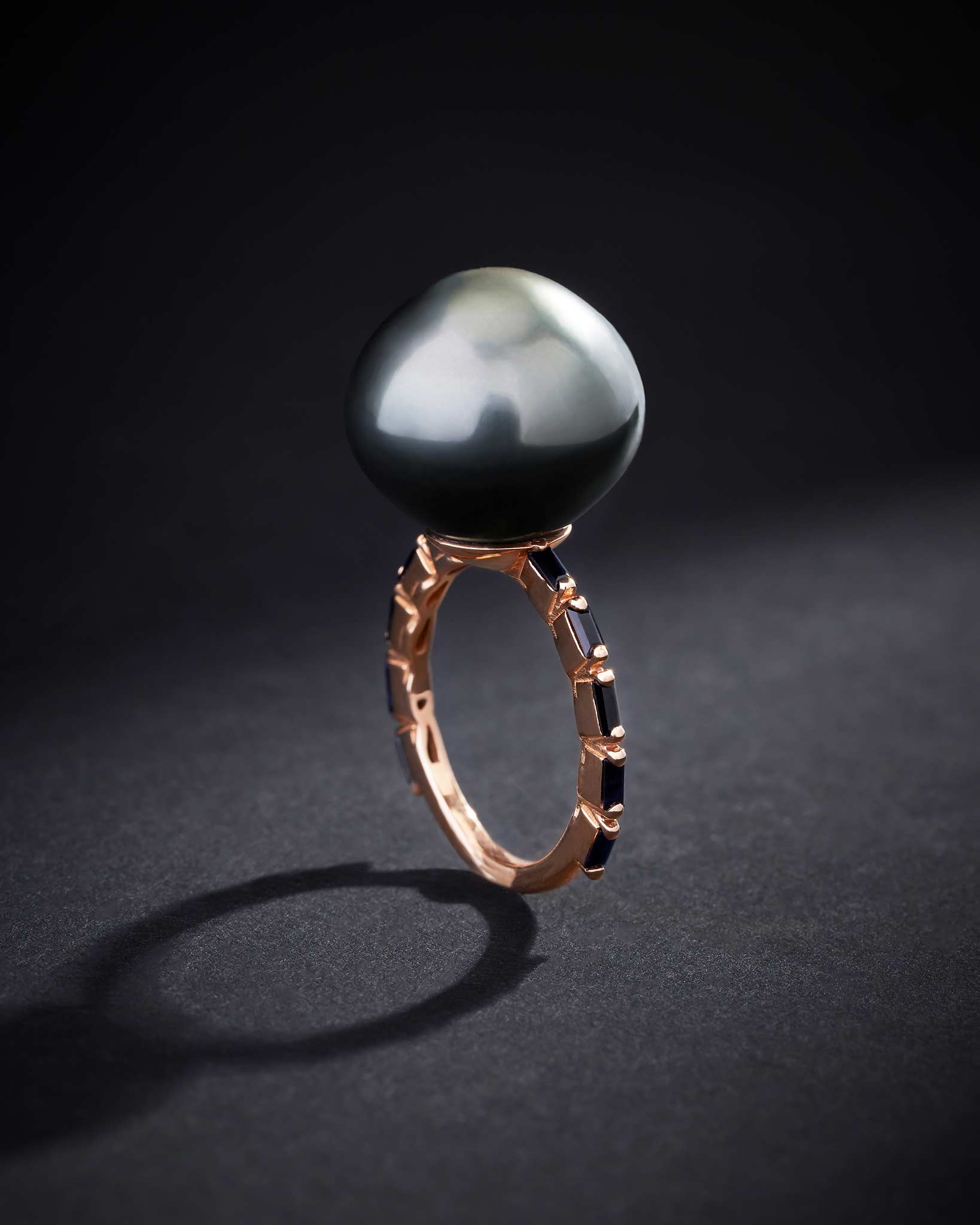 Store Tahitian black pearl ring