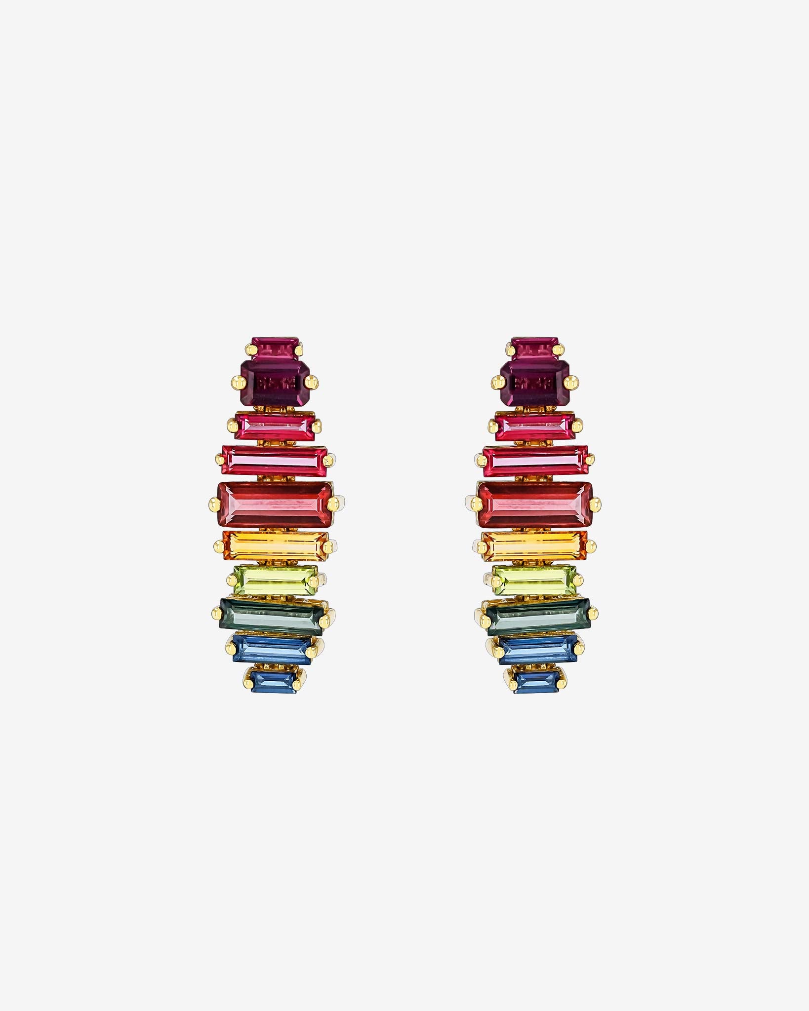 Kalan By Suzanne Kalan Amalfi Horizontal Rainbow Drop Earrings in 14k yellow gold