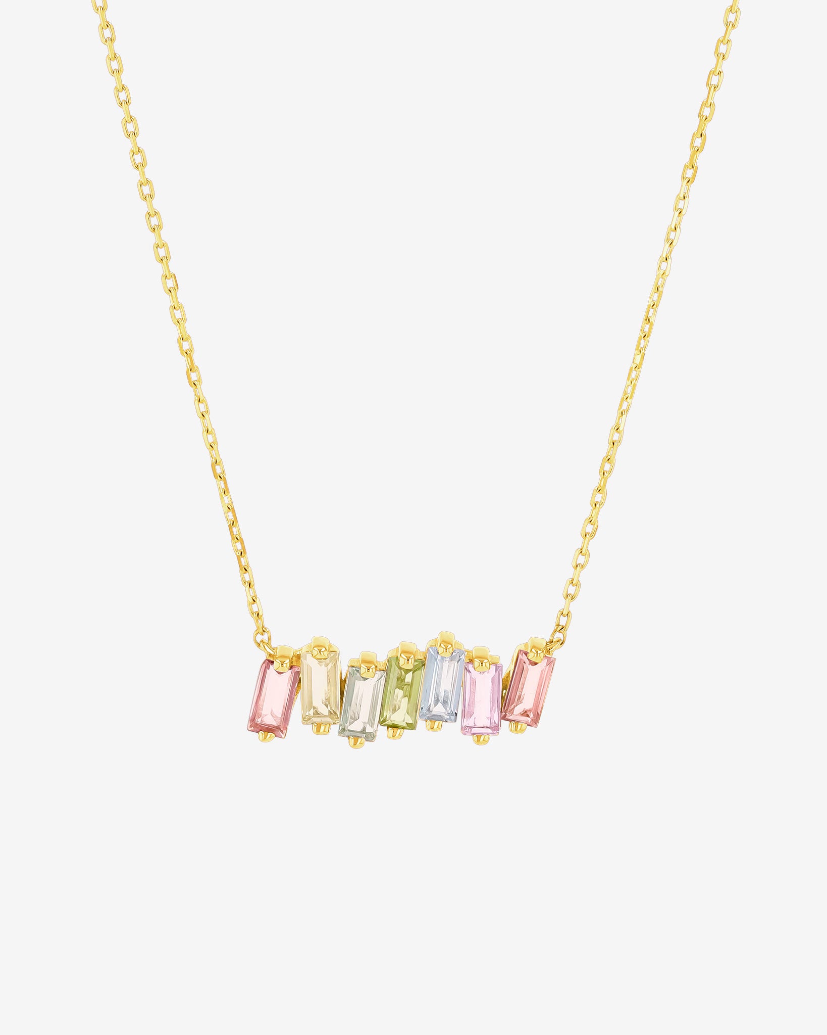 Kalan By Suzanne Kalan Amalfi Pastel Bar Pendant in 14k yellow gold