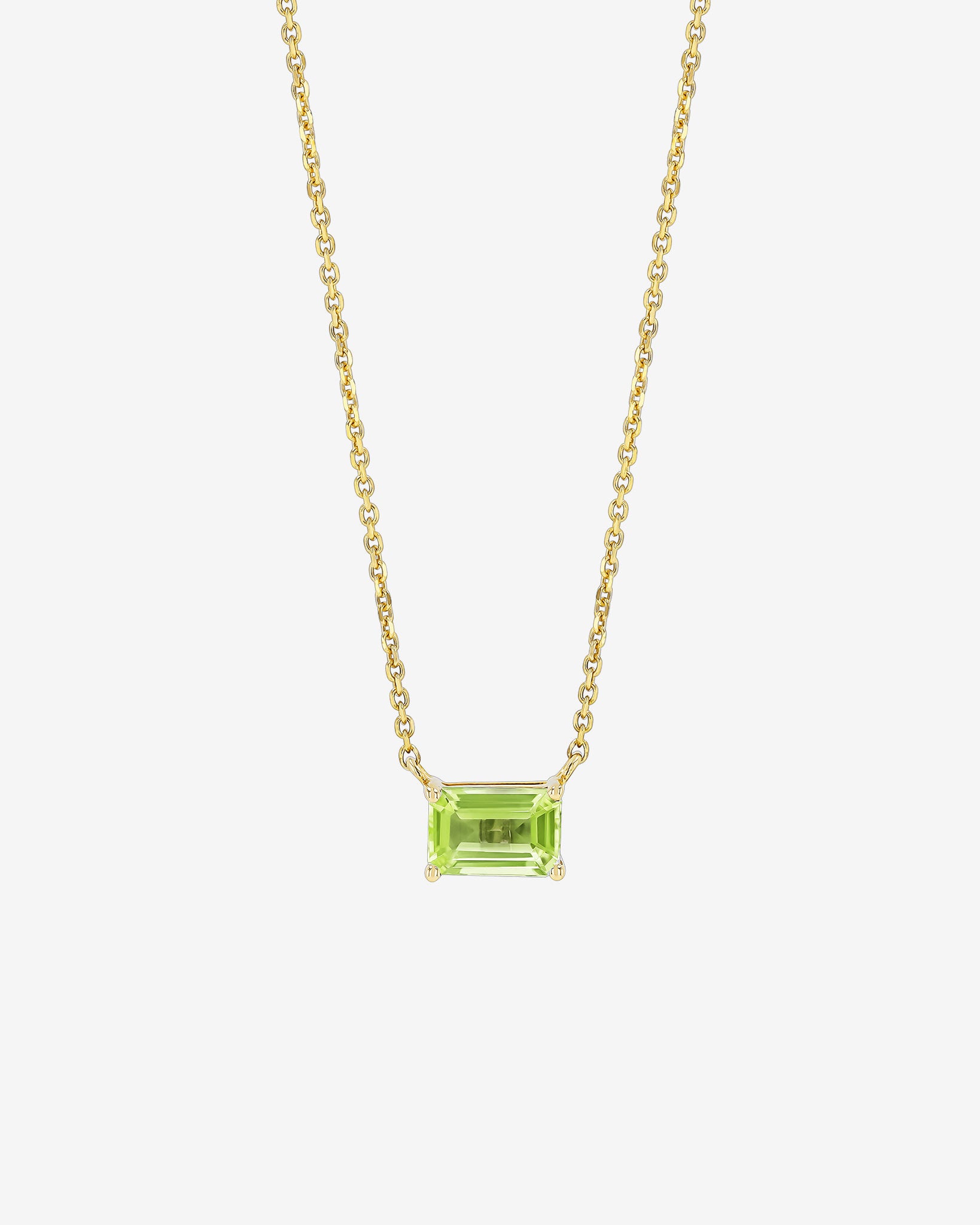 Kalan By Suzanne Kalan Amalfi Emerald Cut Peridot Pendant in 14k yellow gold