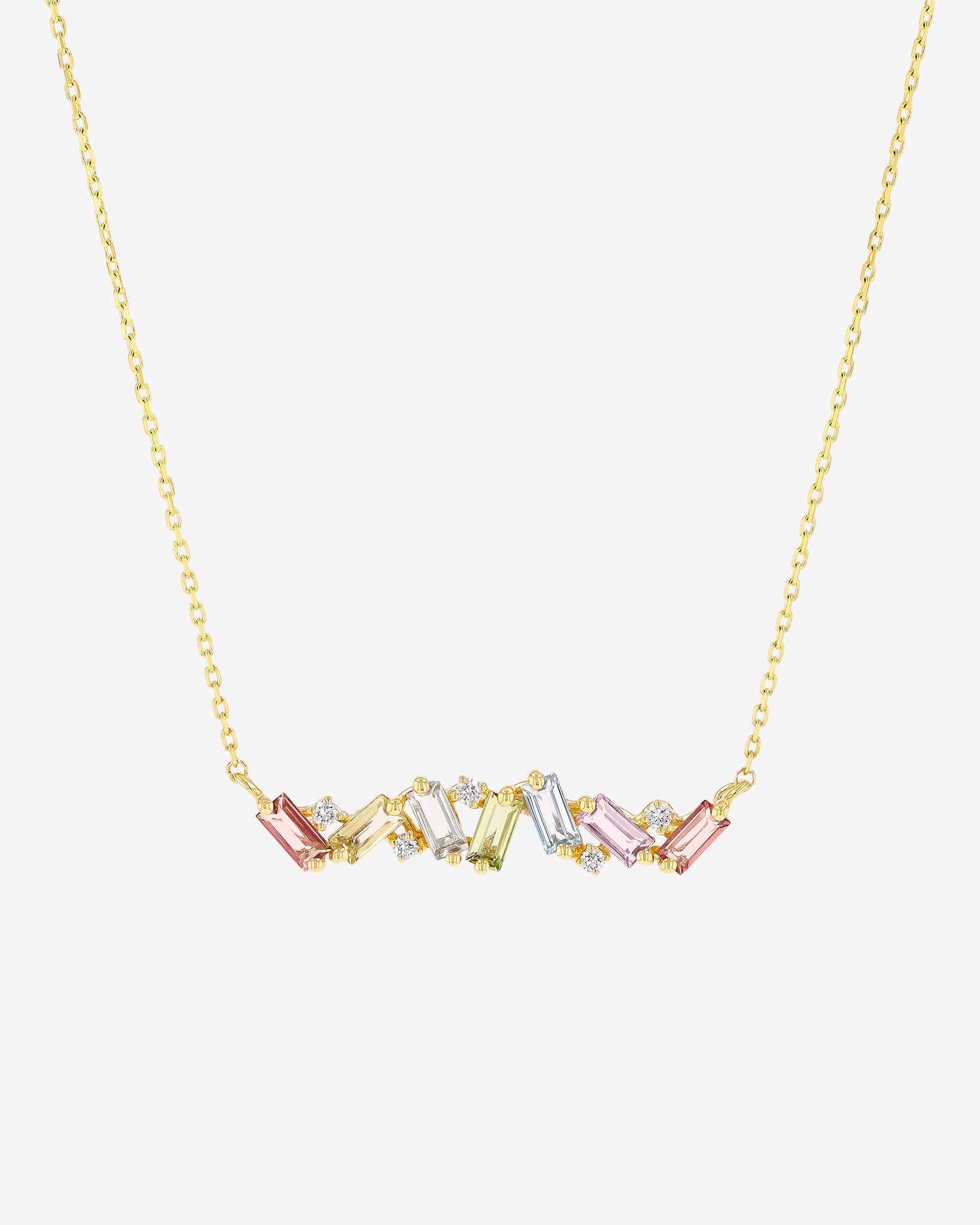 Kalan By Suzanne Kalan Amalfi Burst Pastel Bar Pendant in 14k yellow gold