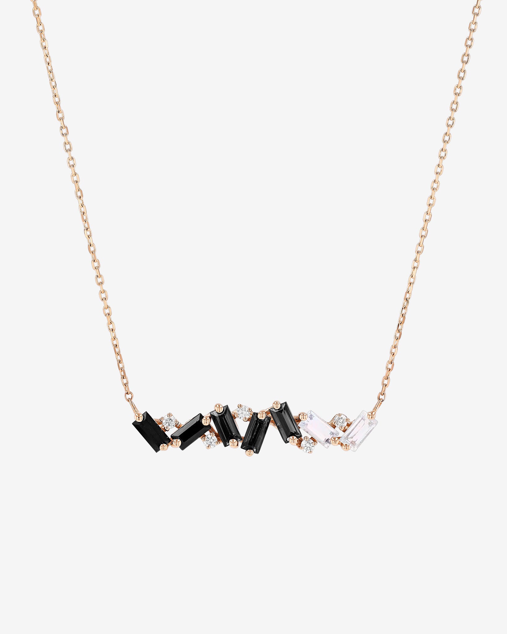 Kalan By Suzanne Kalan Amalfi Burst Black Ombre Bar Pendant in 14k rose gold