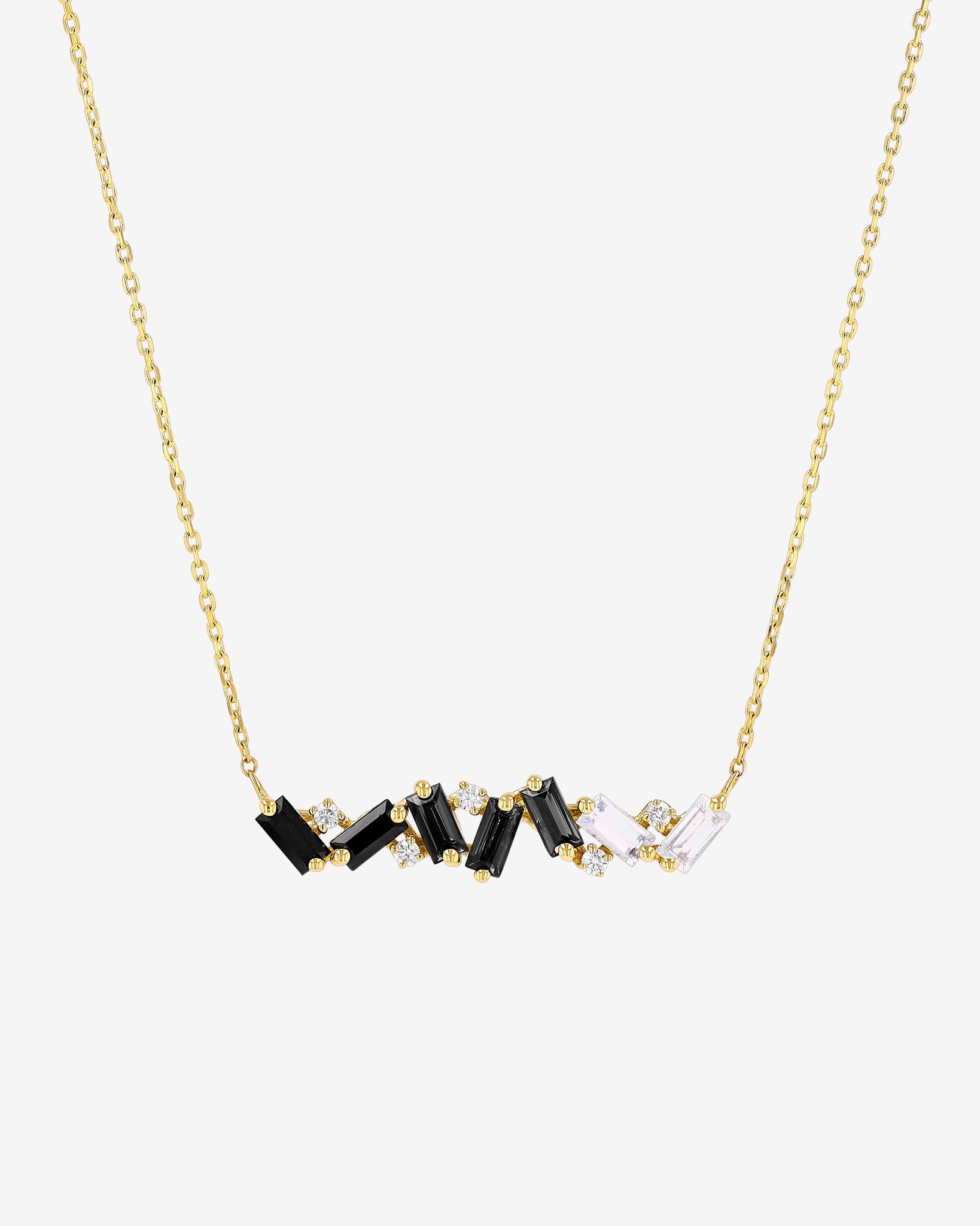 Kalan By Suzanne Kalan Amalfi Burst Black Ombre Bar Pendant in 14k yellow gold