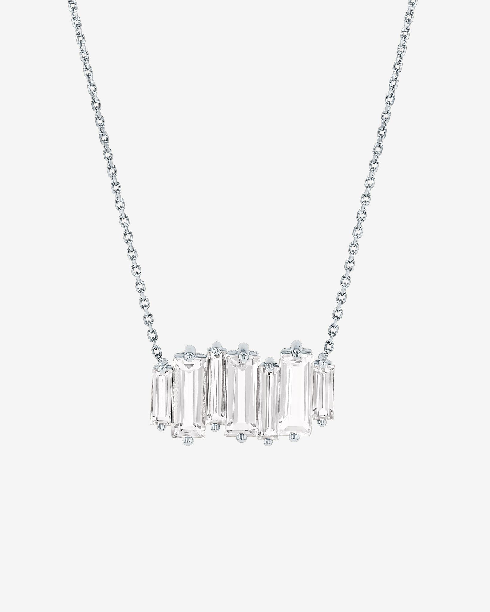 Kalan By Suzanne Kalan Amalfi Reborn White Topaz Stacker Pendant in 14k white gold