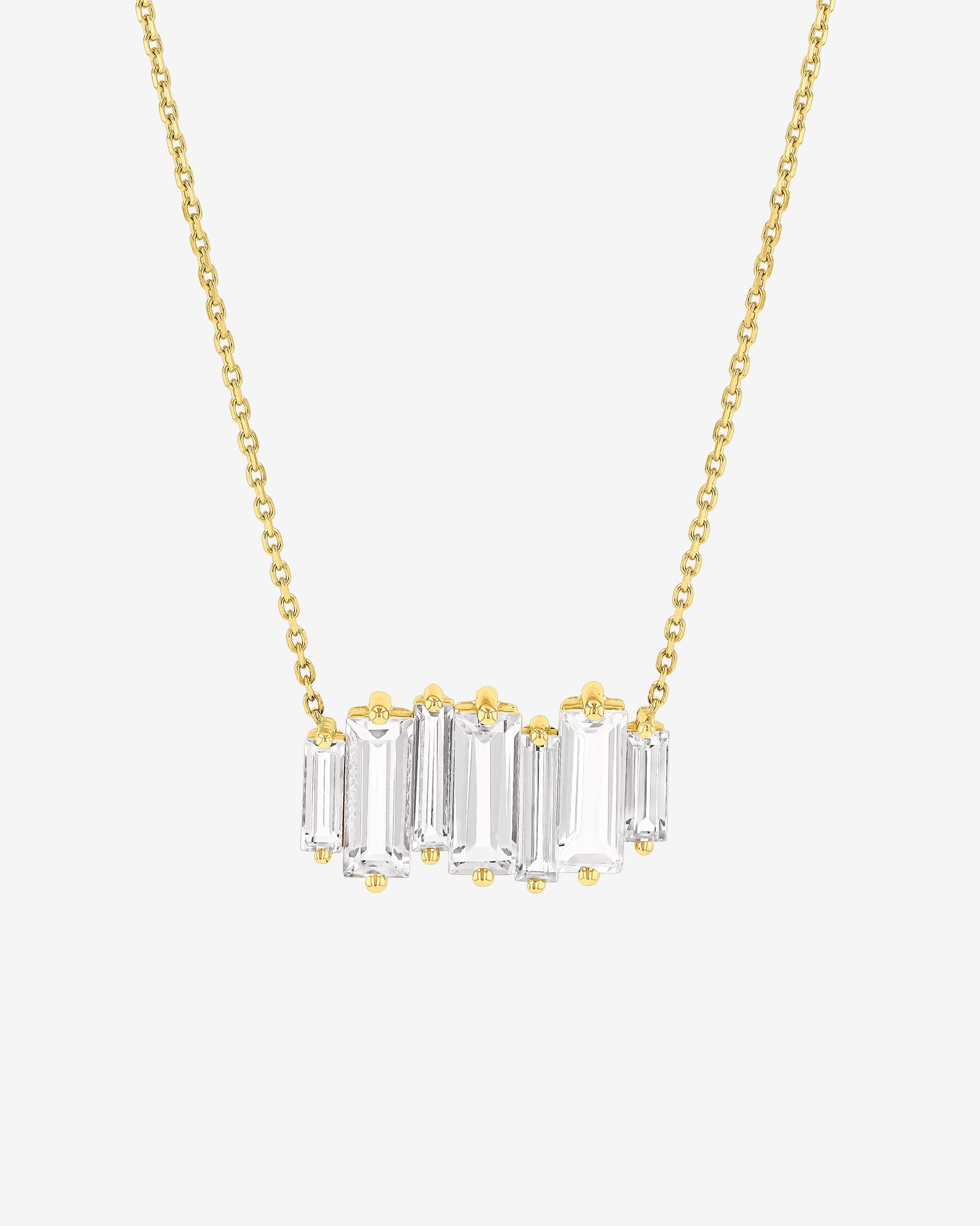 Kalan By Suzanne Kalan Amalfi Reborn White Topaz Stacker Pendant in 14k yellow gold