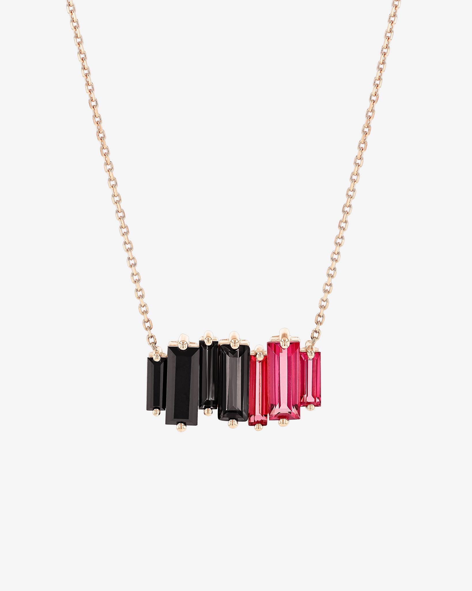 Kalan By Suzanne Kalan Amalfi Reborn  Dark Red Ombre Stacker Pendant in 14k rose gold