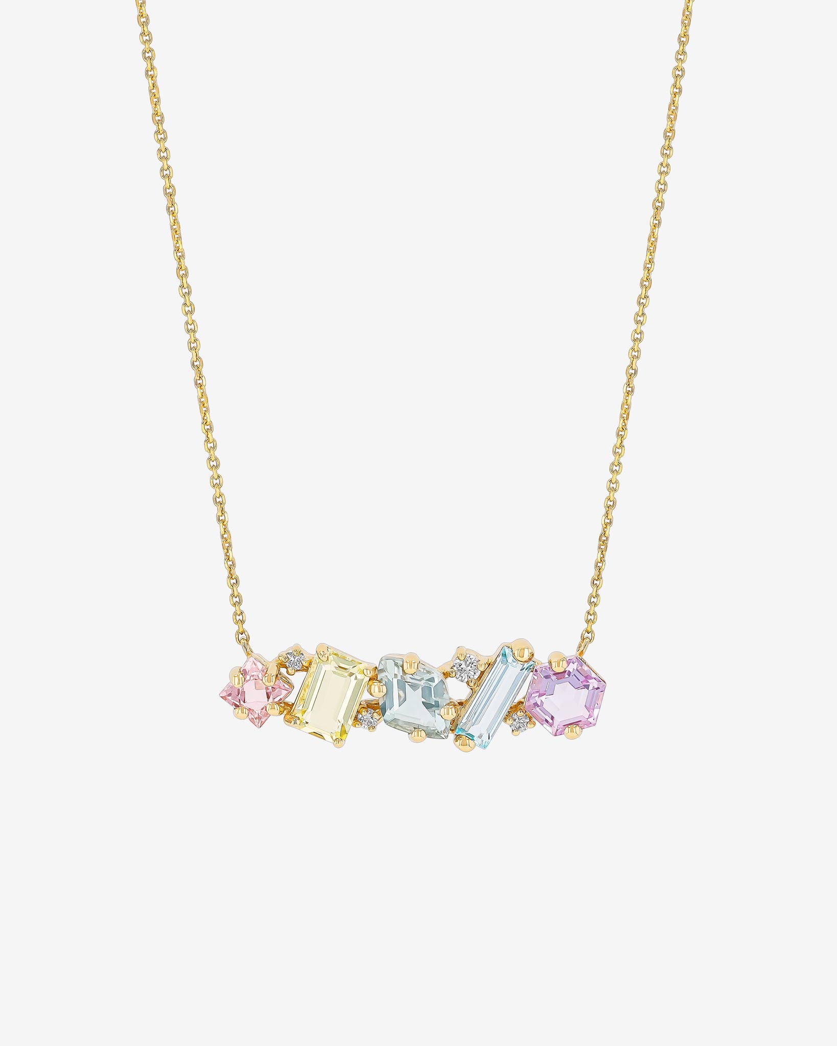 Kalan By Suzanne Kalan Nadima Blend Pastel Bar Pendant in 14k yellow gold