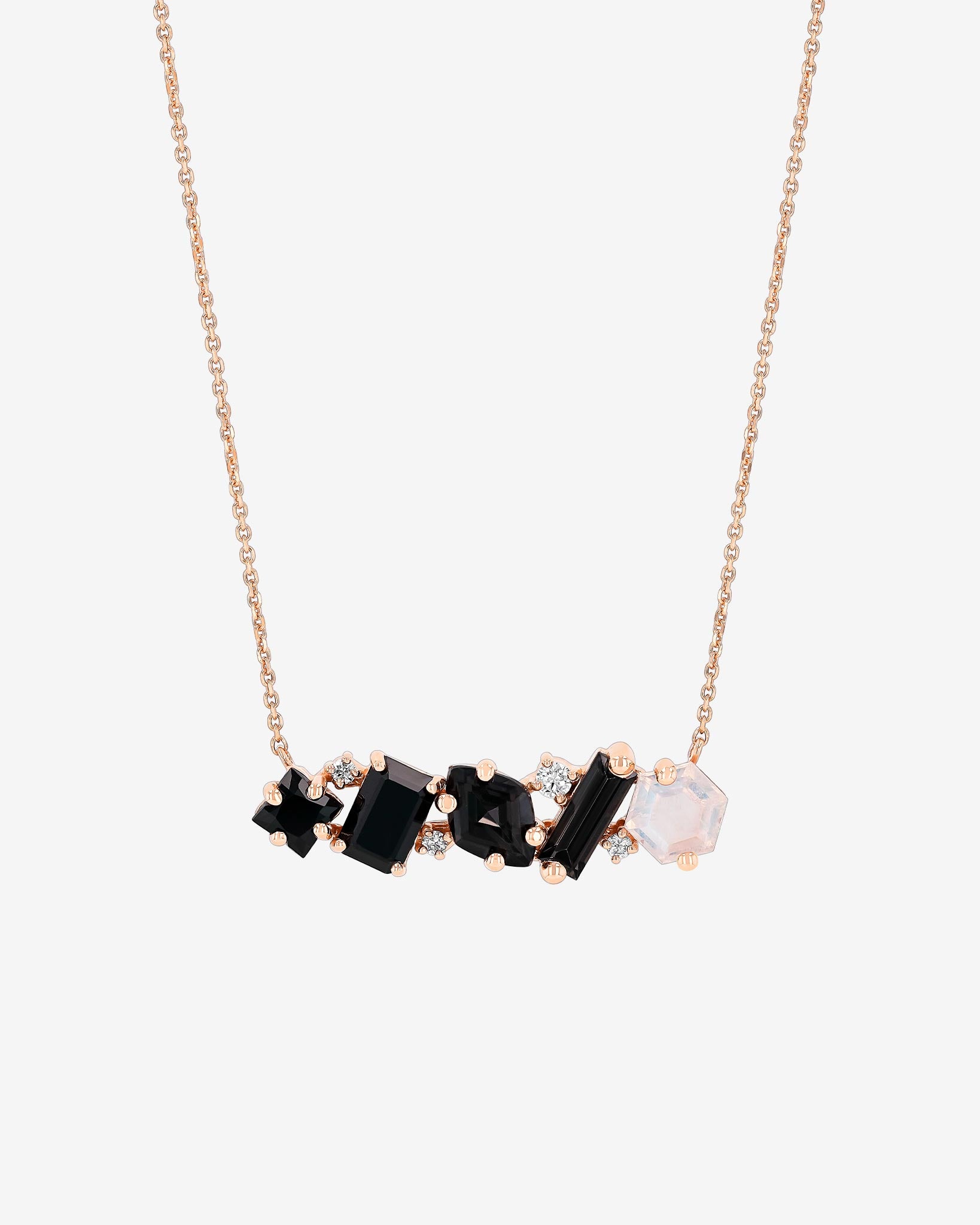 Kalan By Suzanne Kalan Nadima Blend Black Ombre Bar Pendant in 14k rose gold