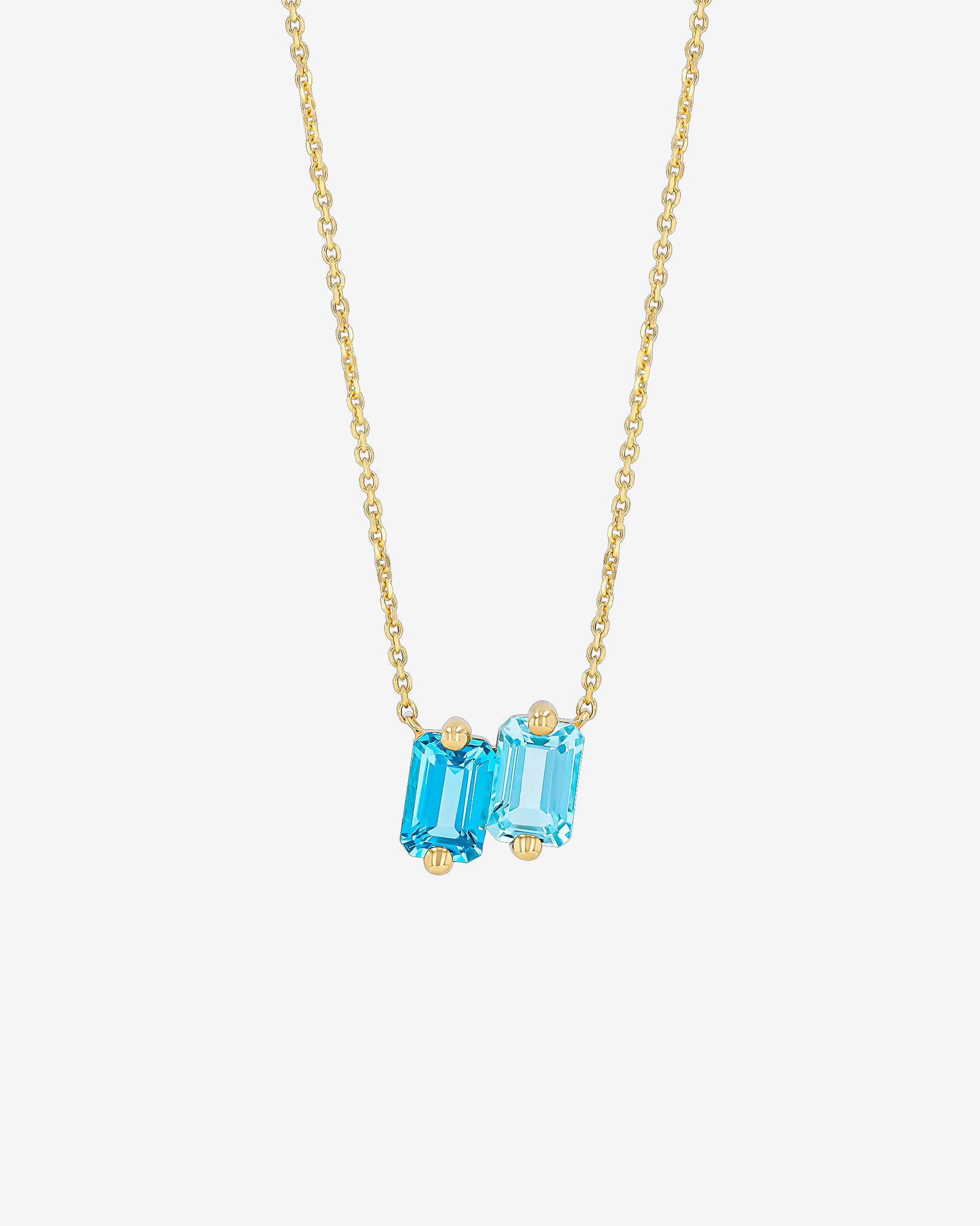 Kalan By Suzanne Kalan Ann Light Blue Ombre Mini Pendant in 14k yellow gold