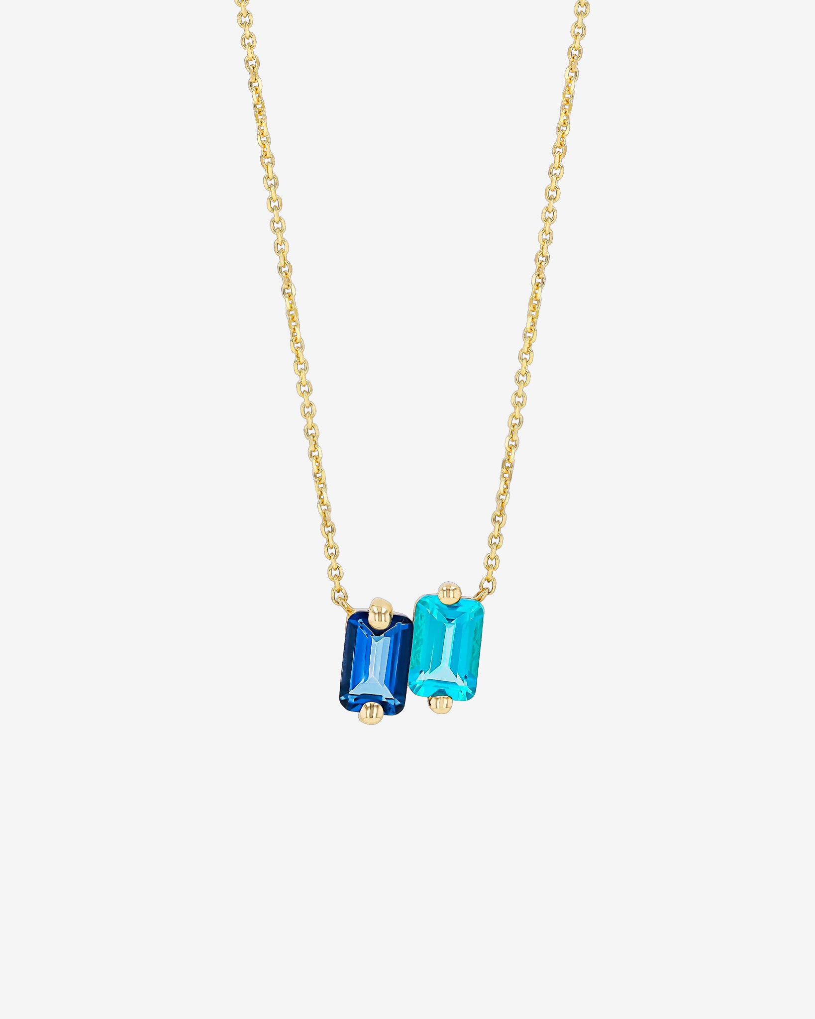 Kalan By Suzanne Kalan Ann Blue Ombre Mini Pendant in 14k yellow gold