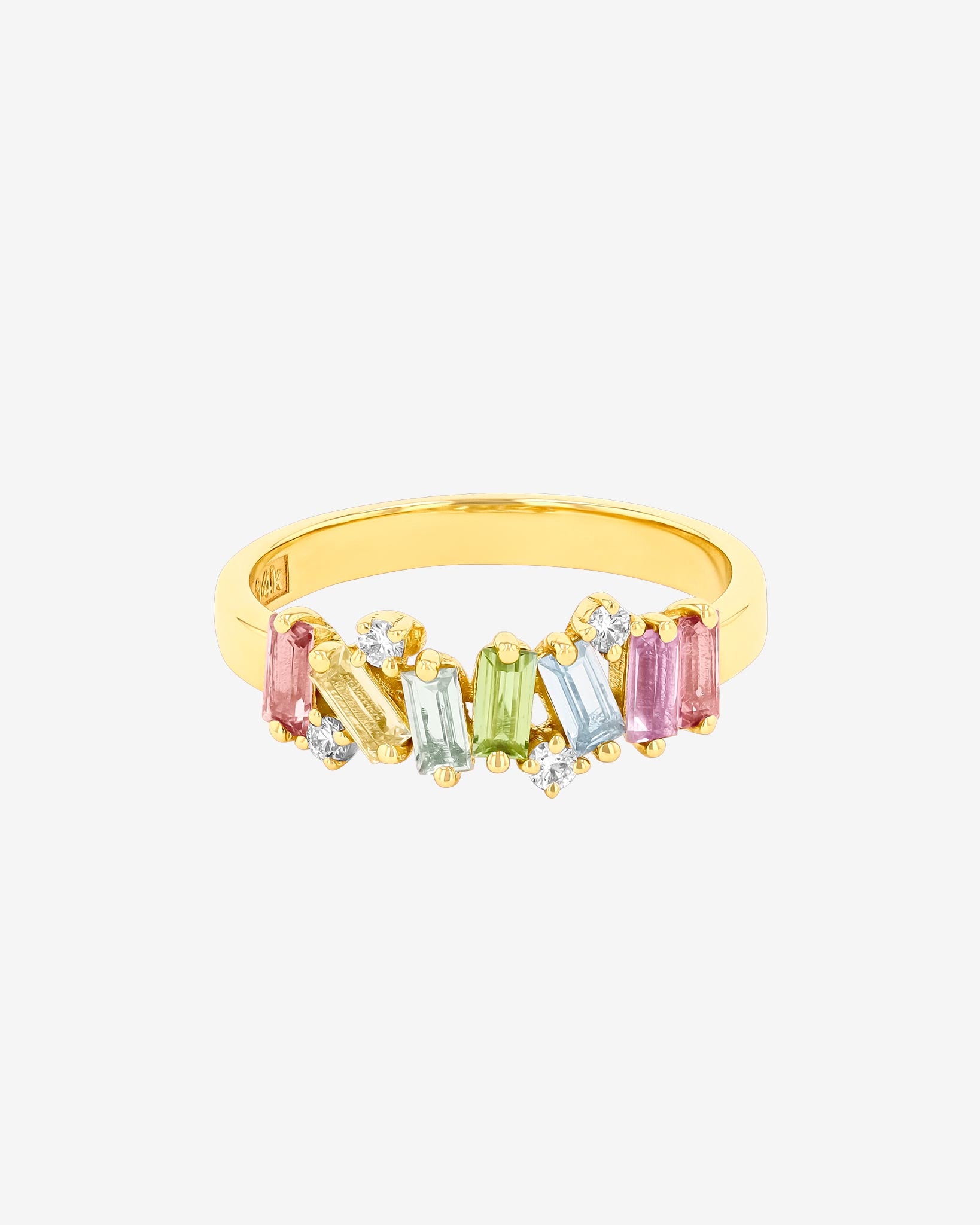 Kalan By Suzanne Kalan Amalfi Burst Pastel Half Band in 14k yellow gold