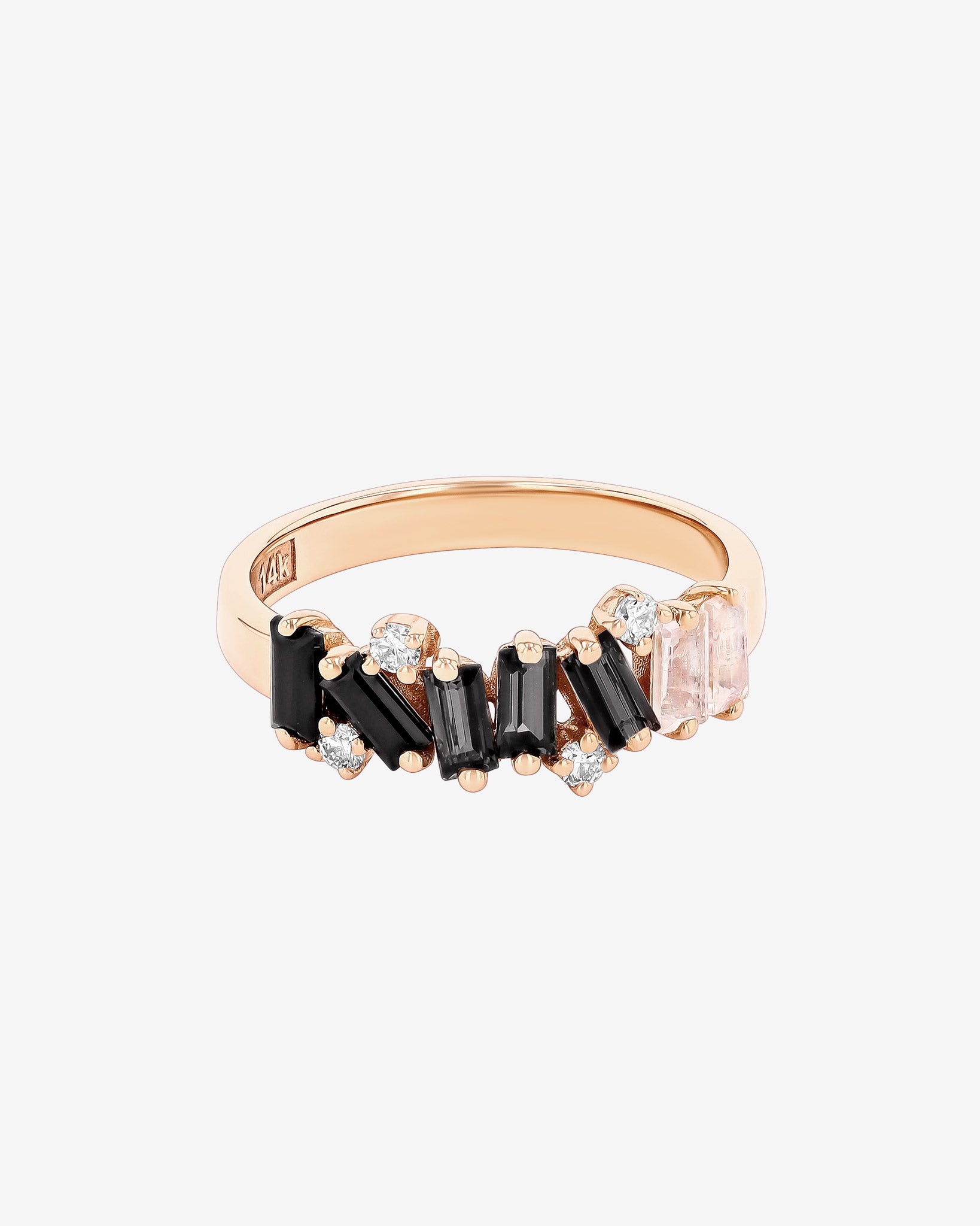 Kalan By Suzanne Kalan Amalfi Burst Black Ombre Half Band in 14k rose gold
