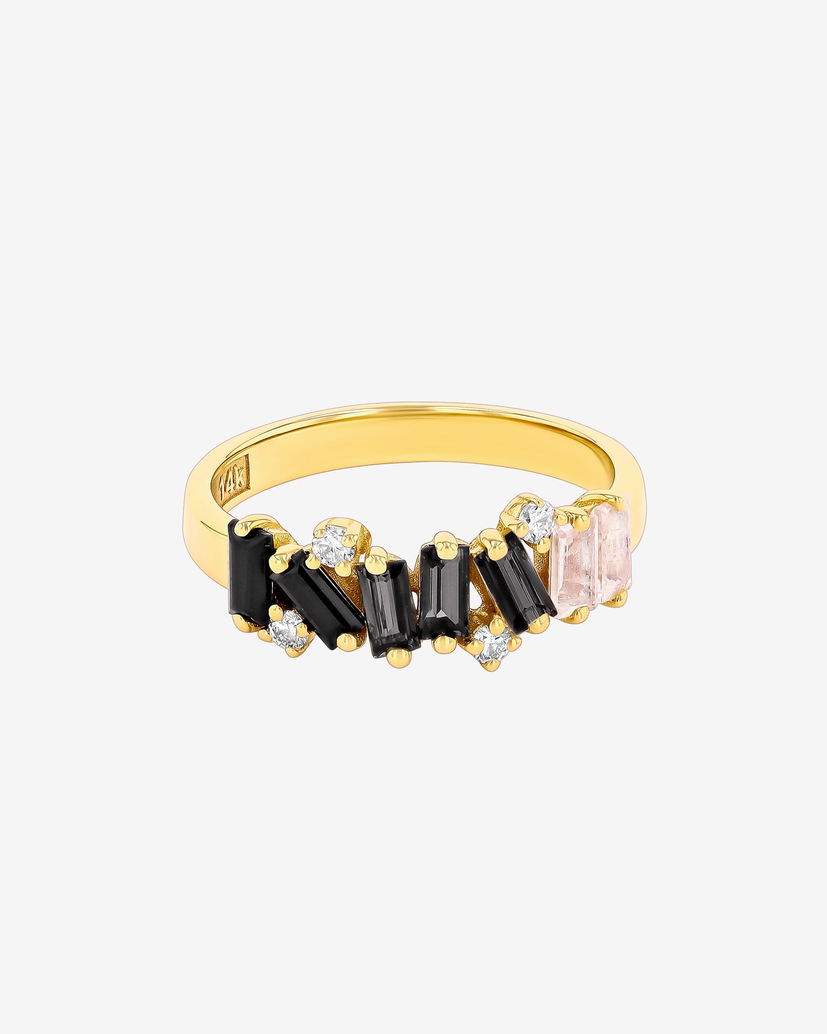 Kalan By Suzanne Kalan Amalfi Burst Black Ombre Half Band in 14k rose gold
