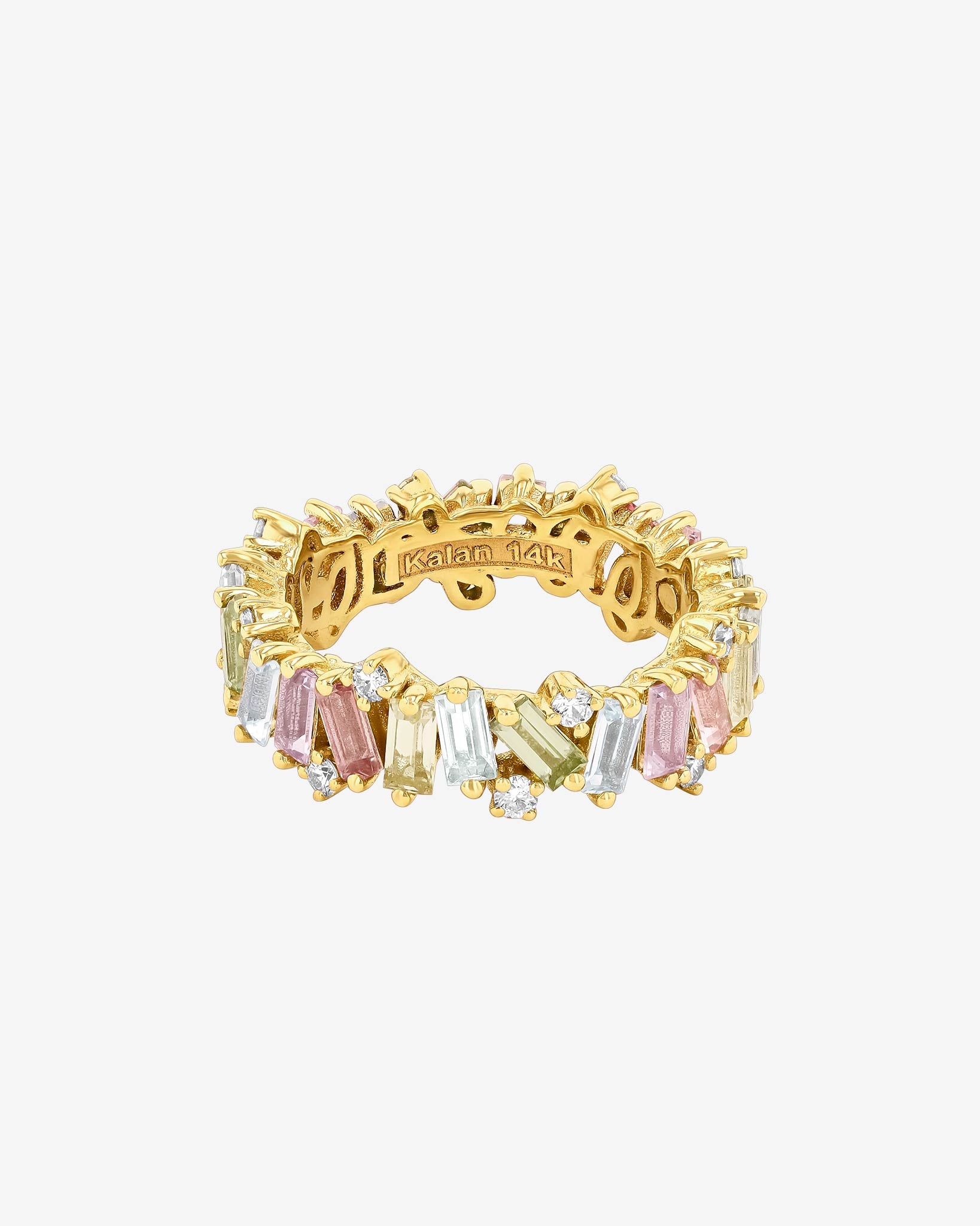 Kalan By Suzanne Kalan Amalfi Burst Pastel Eternity Band in 14k yellow gold