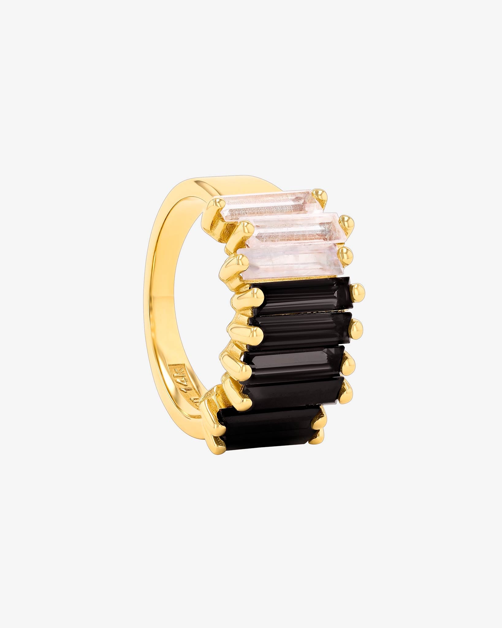 Kalan By Suzanne Kalan Amalfi Black Ombre Stacker Half Band in 14k yellow gold