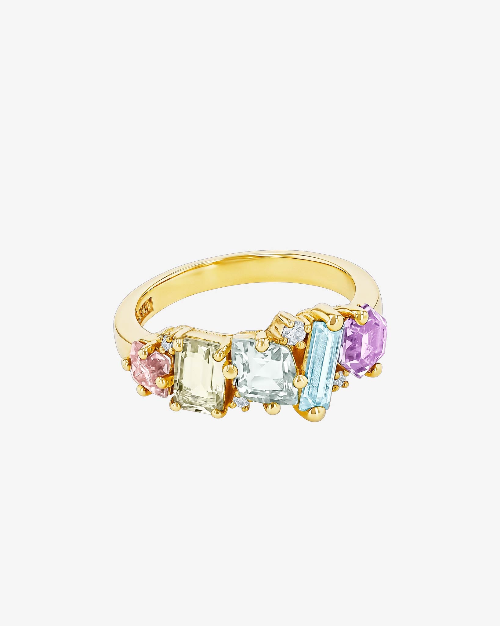 Kalan By Suzanne Kalan Nadima Blend Pastel Ring in 14k yellow gold