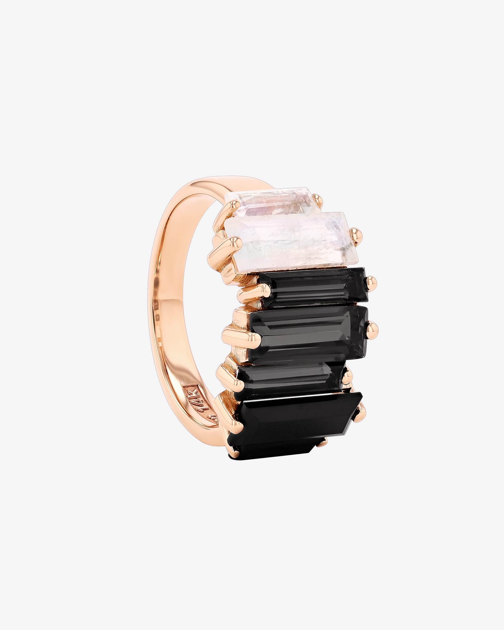 Kalan By Suzanne Kalan Amalfi Reborn Black Ombre Stacker Half Band in 14k rose gold