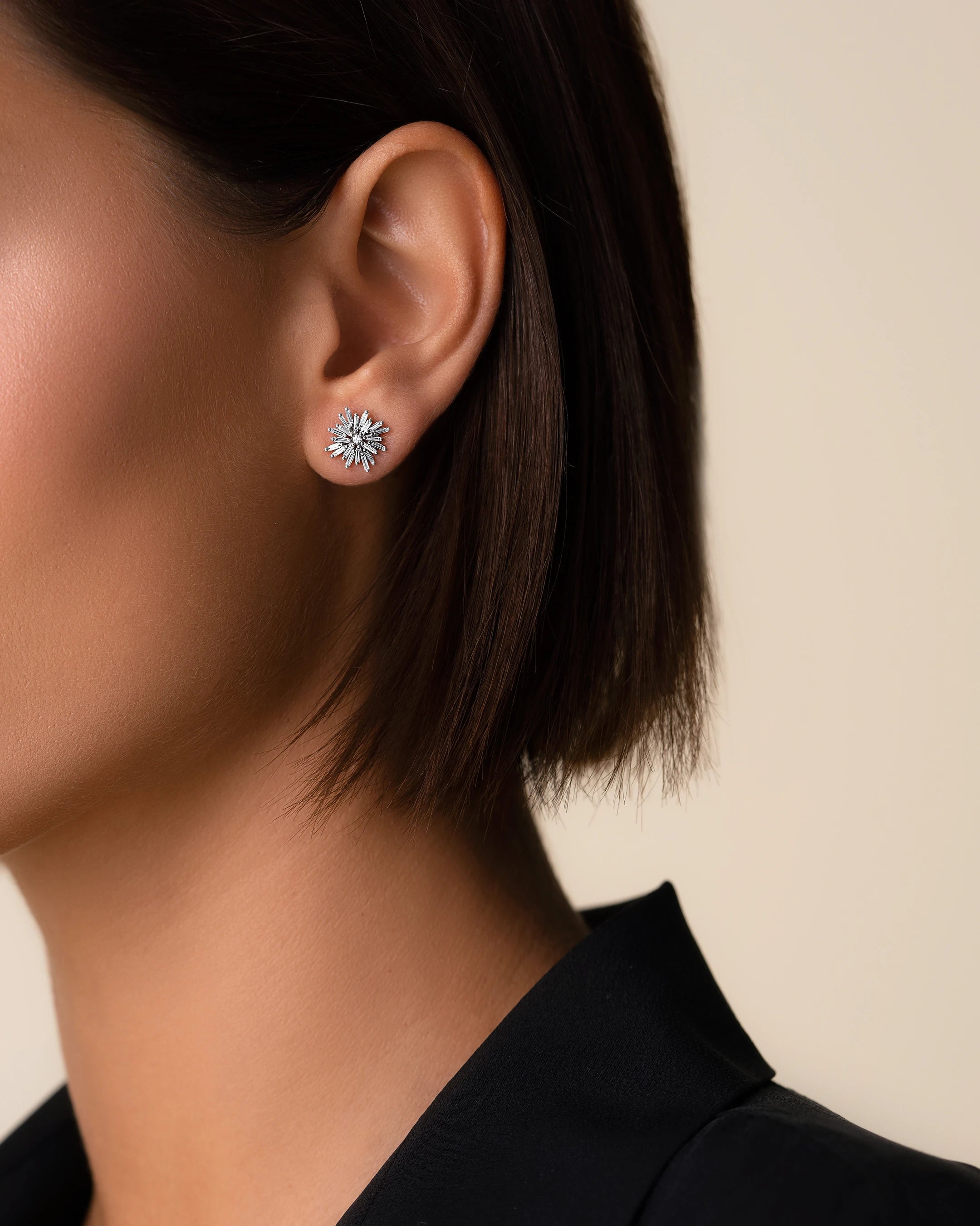 Suzanne Kalan Classic Diamond Spark Studs in 18k white gold