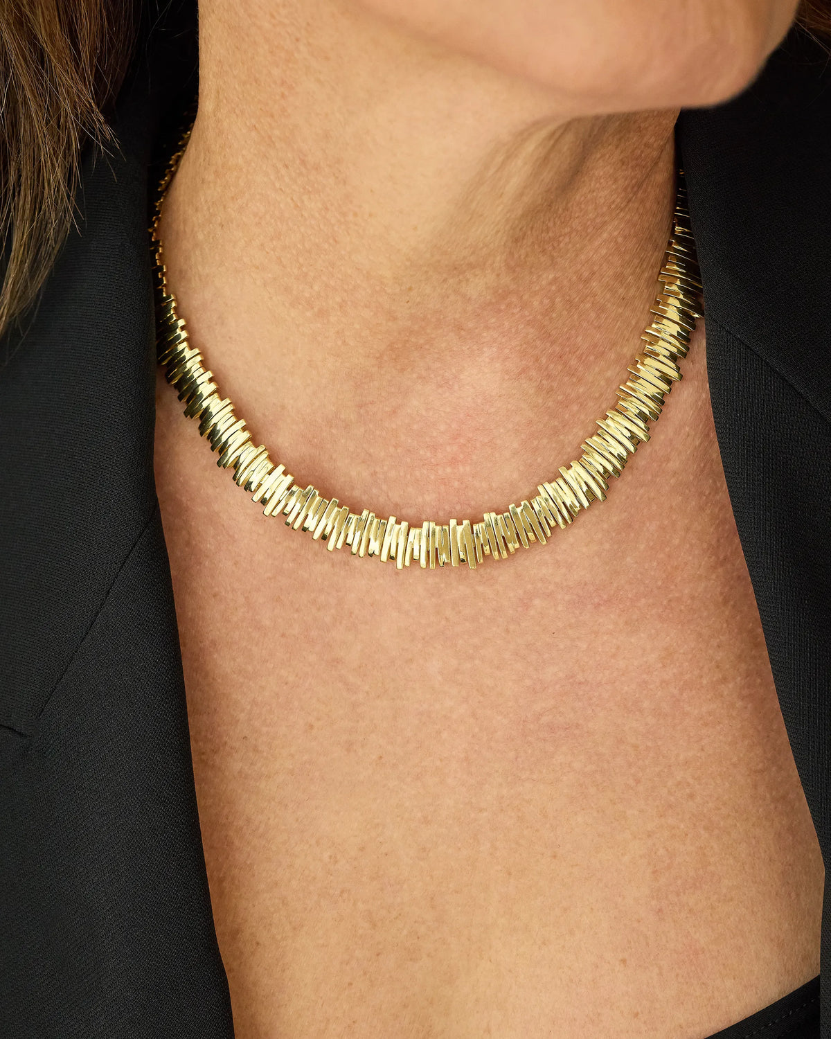 Suzanne Kalan Classic Gold Tennis Necklace in 18k yellow gold