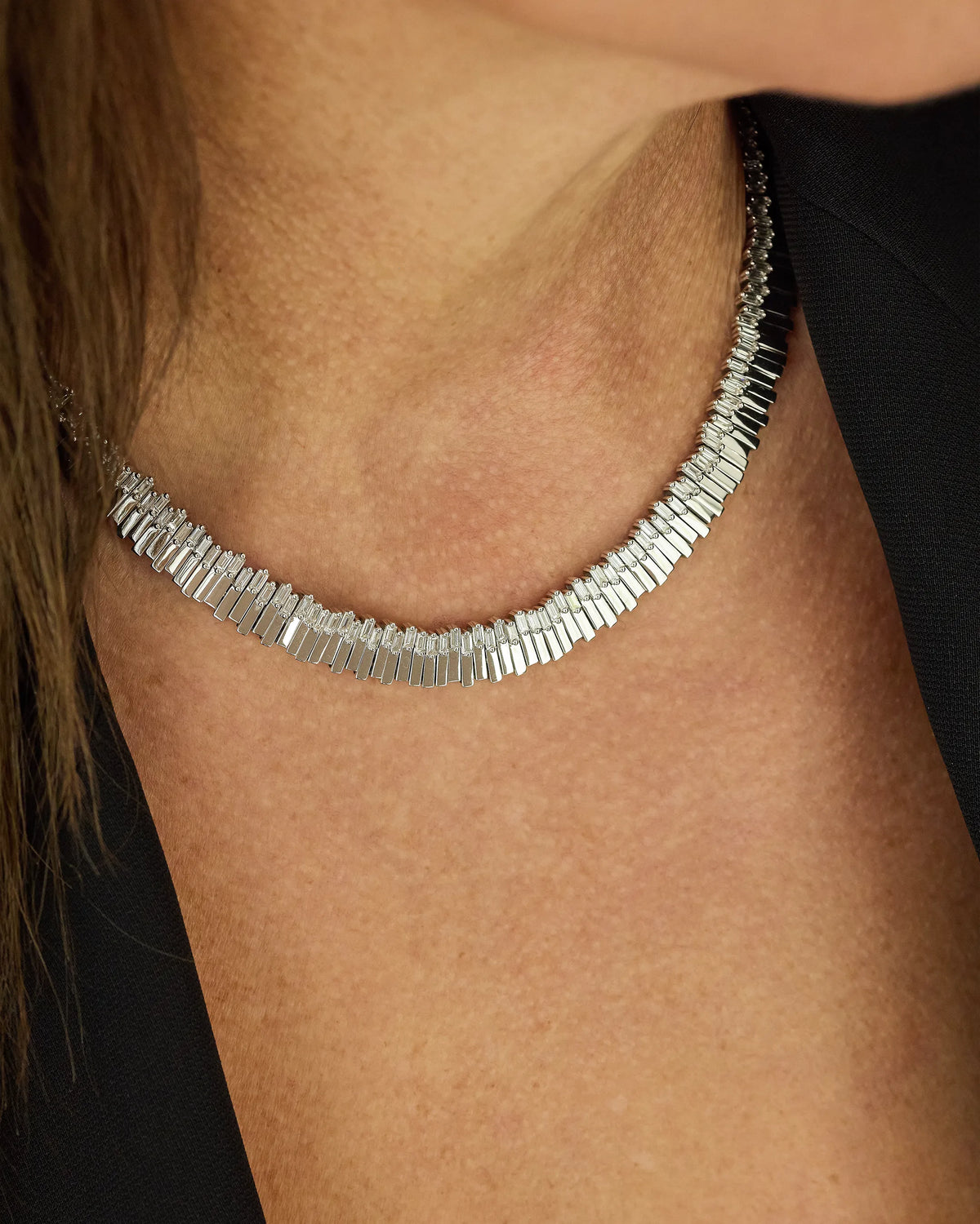 Golden Stacker Diamond Tennis Necklace