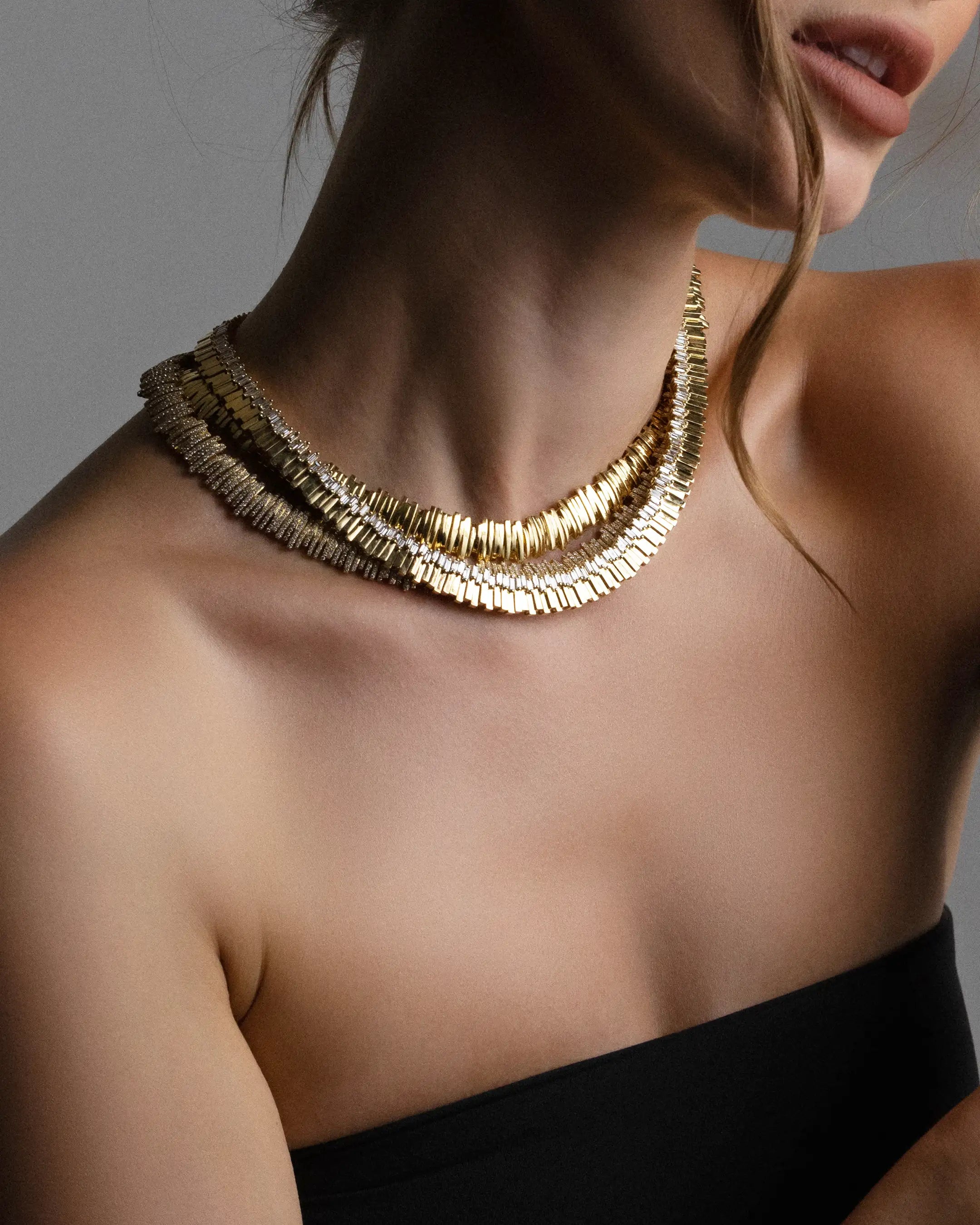Suzanne Kalan Classic Gold Tennis Necklace in 18k yellow gold