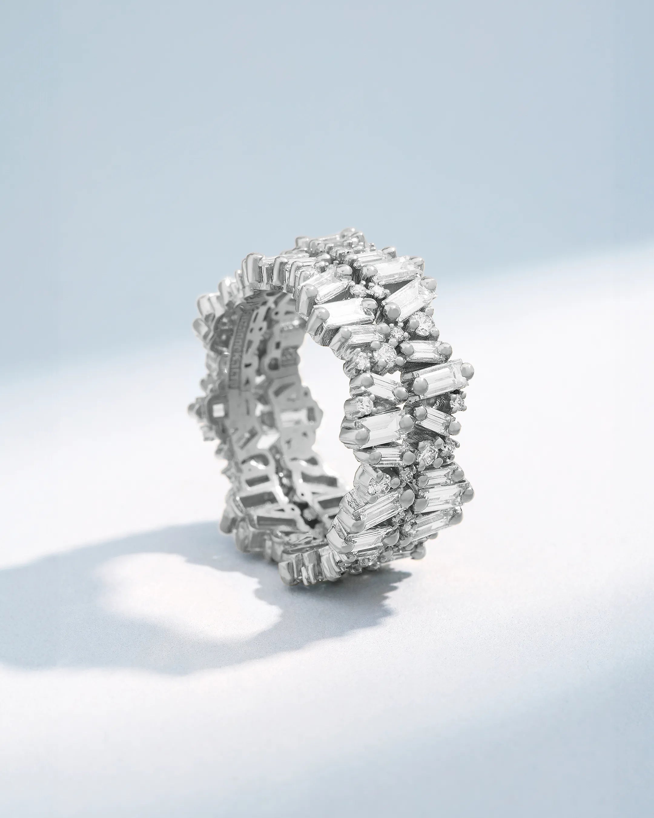 Suzanne Kalan Classic Diamond Milli Icon Eternity Ring Jackets in 18k white gold
