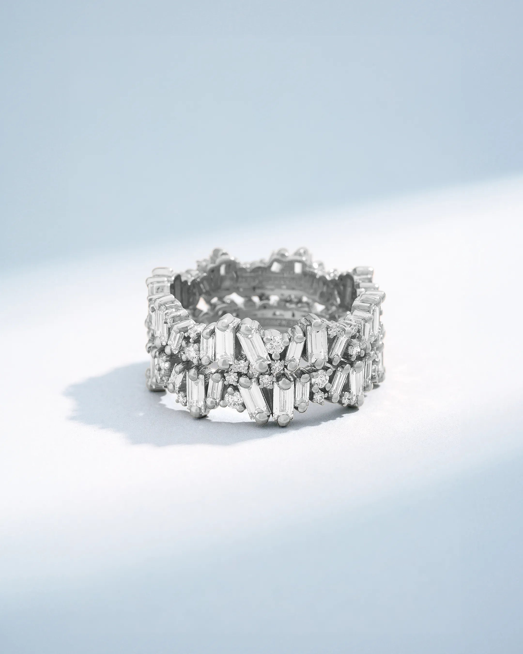 Suzanne Kalan Classic Diamond Milli Icon Eternity Ring Jackets in 18k white gold