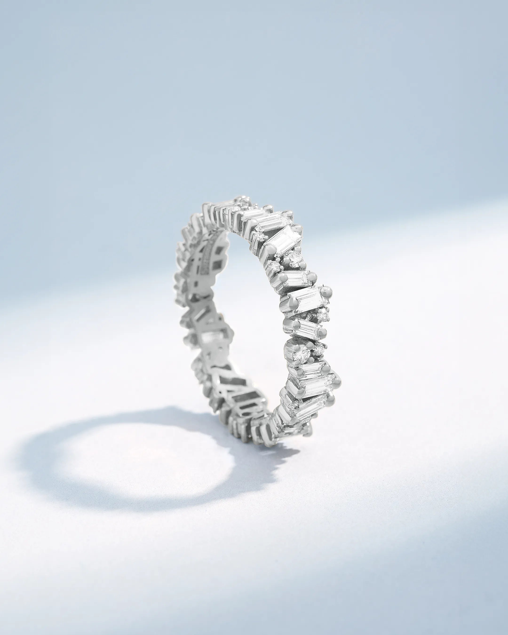 Suzanne Kalan Classic Diamond Milli Icon Eternity Ring Jacket in 18k white gold