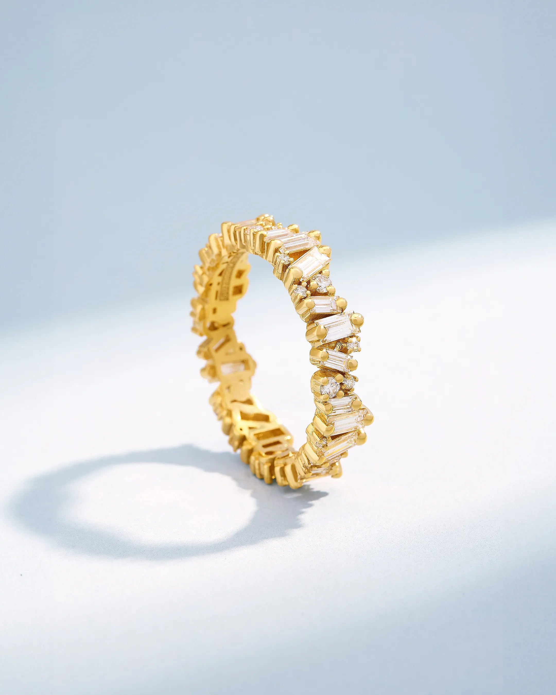 Suzanne Kalan Classic Diamond Milli Icon Eternity Ring Jacket in 18k yellow gold