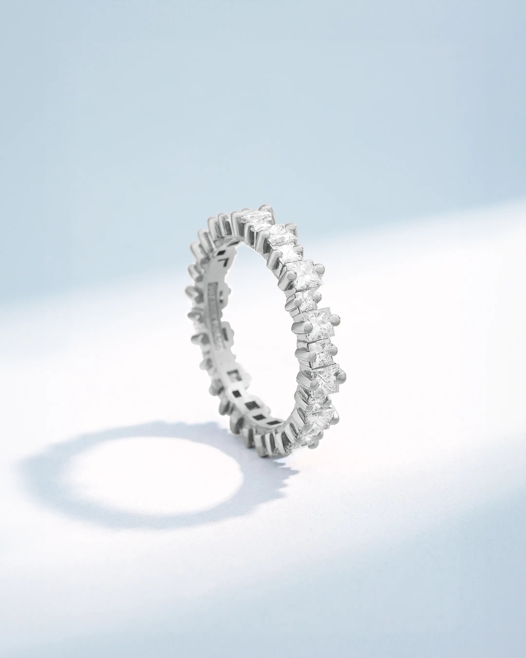 Suzanne Kalan Princess Diamond Milli Eternity Ring Jacket in 18k white gold