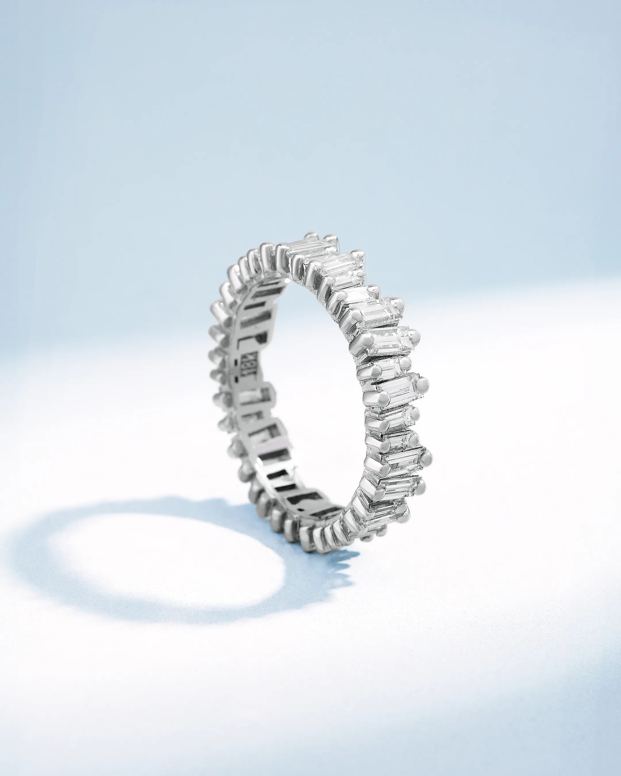 Suzanne Kalan Classic Diamond Milli Baguette Eternity Ring Jacket in 18k white gold
