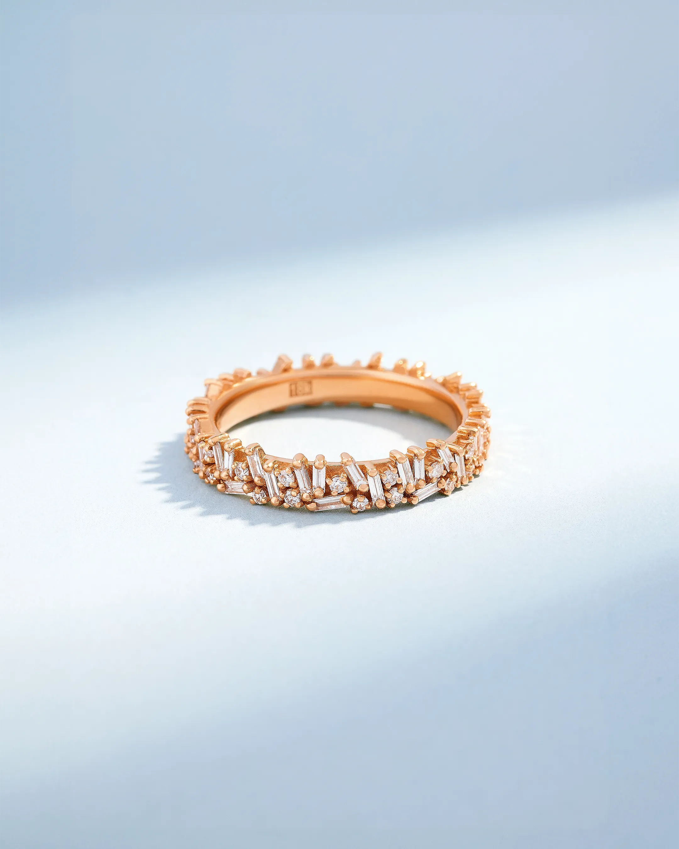 Suzanne Kalan Classic Diamond Midi Icon Eternity Ring Jacket in 18k rose gold