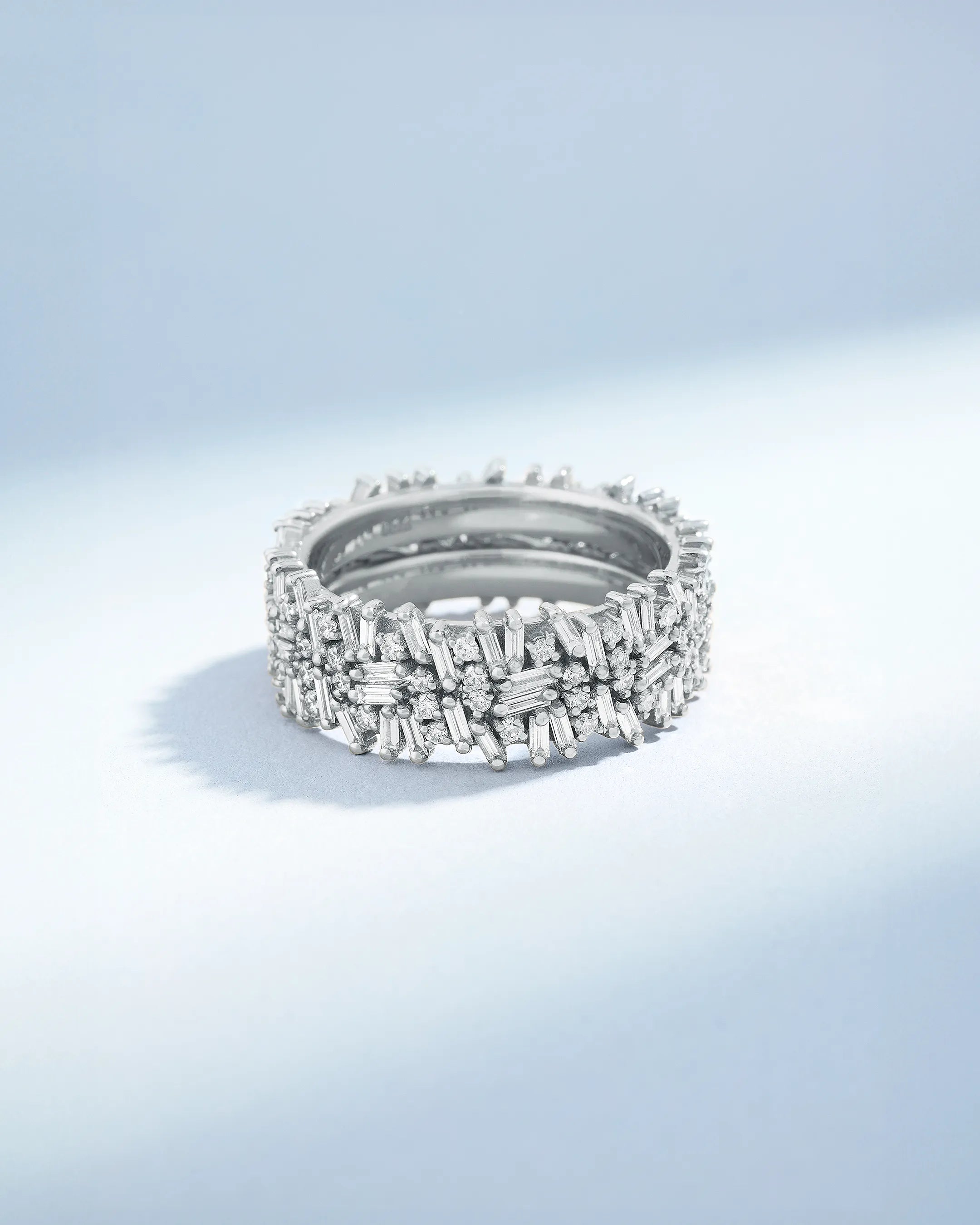 Suzanne Kalan Classic Diamond Midi Icon Eternity Ring Jackets in 18k white gold