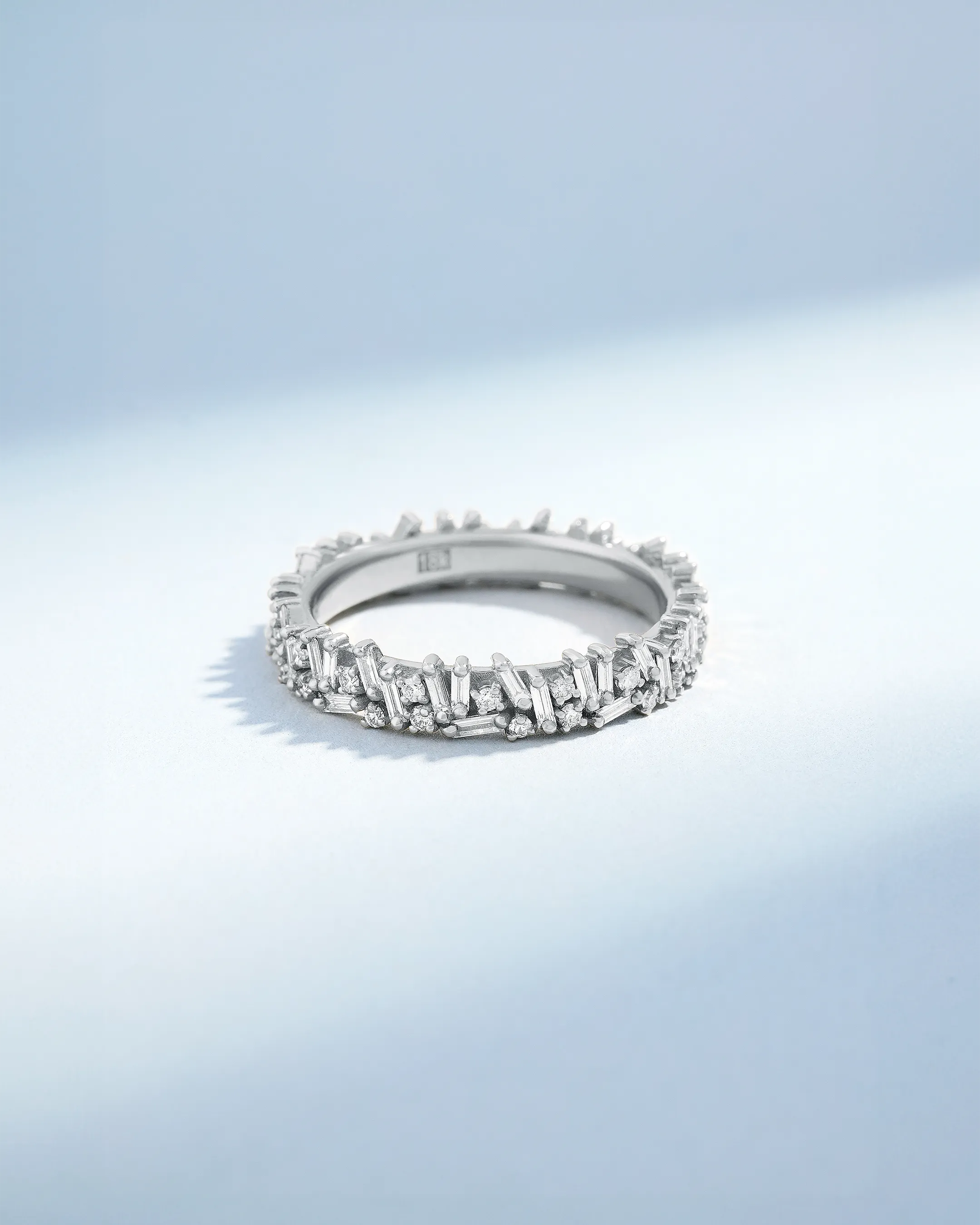 Suzanne Kalan Classic Diamond Midi Icon Eternity Ring Jacket in 18k white gold