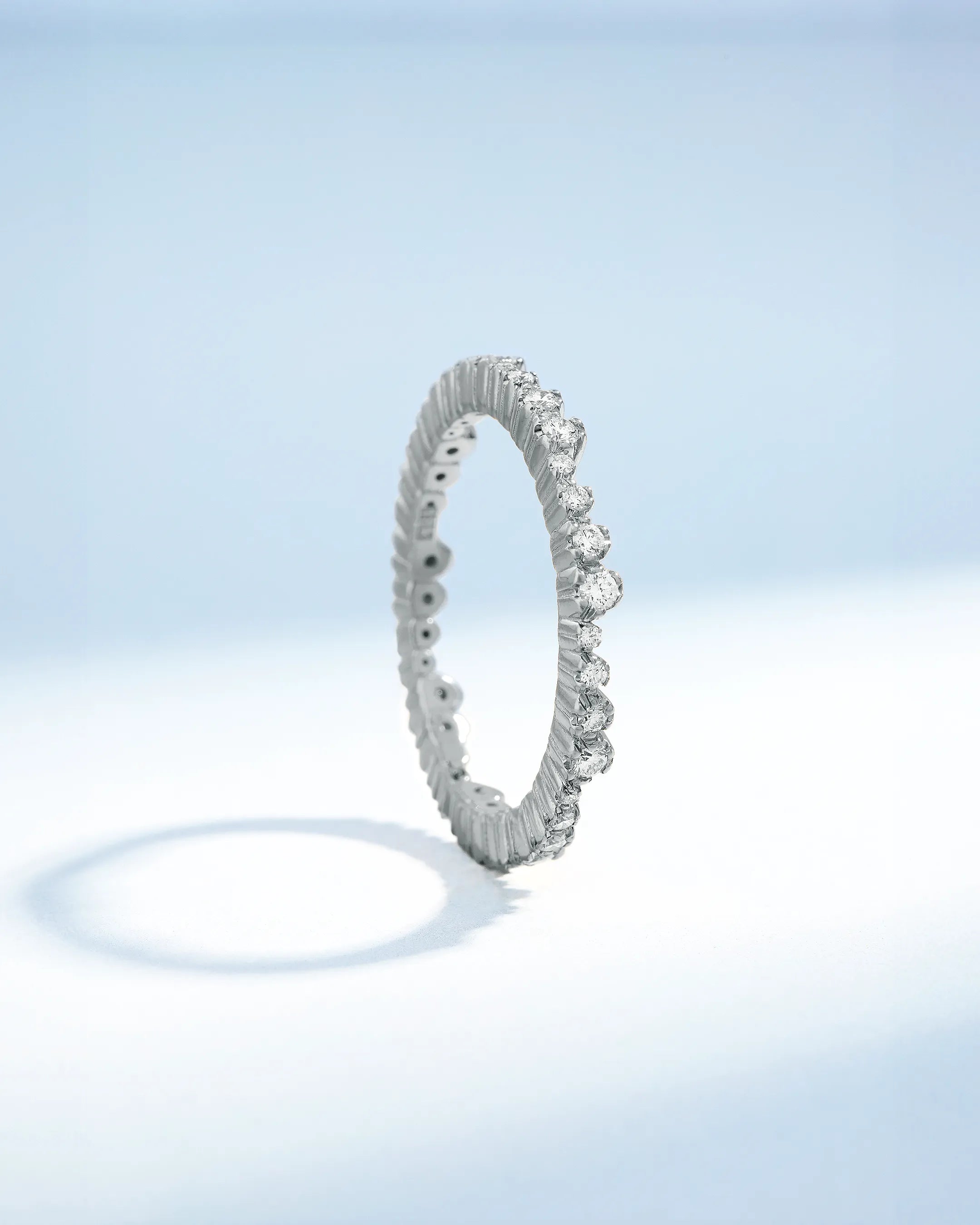 Classic Pave Diamond Ivy Eternity Ring Jacket in 18k white gold