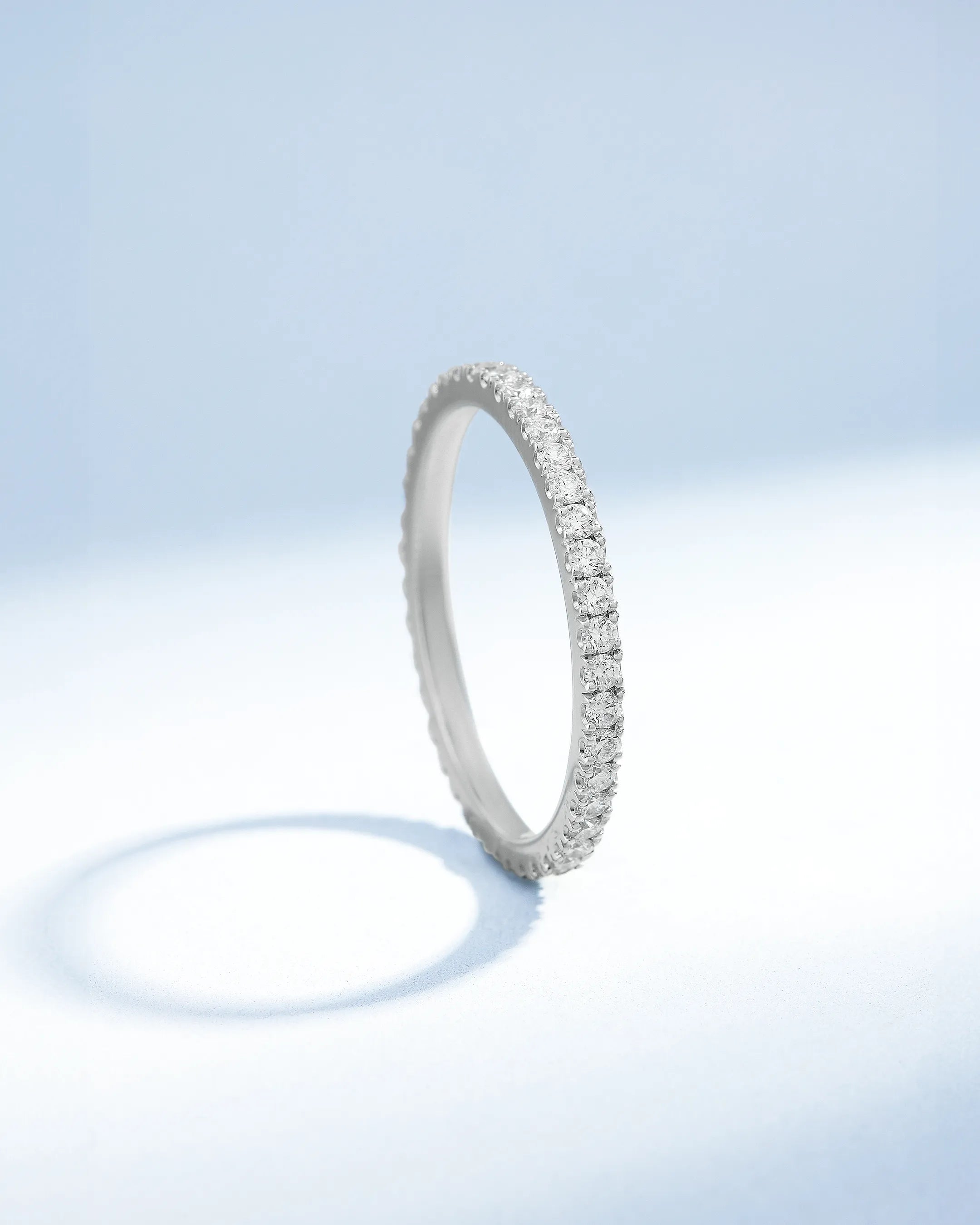 Suzanne Kalan Classic Pave Diamond Midi Eternity Ring Jacket in 18k white gold