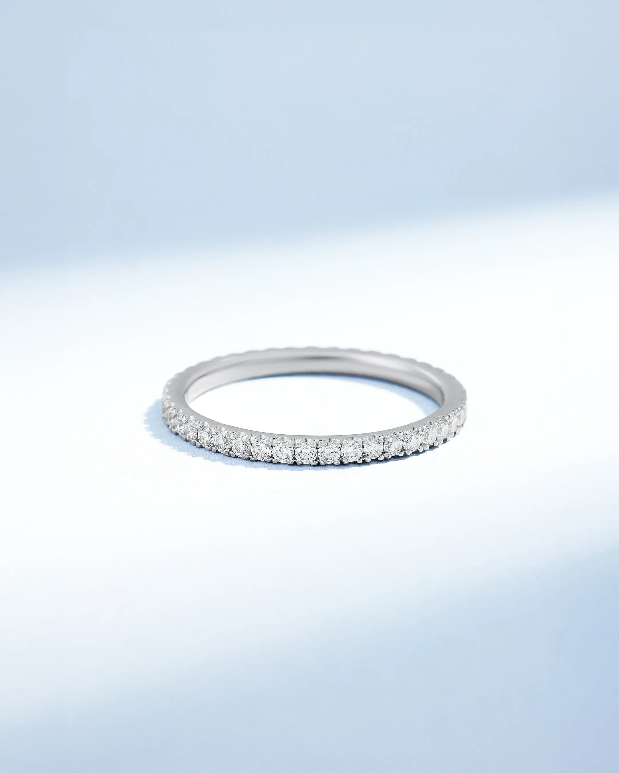 Suzanne Kalan Classic Pave Diamond Midi Eternity Ring Jacket in 18k white gold