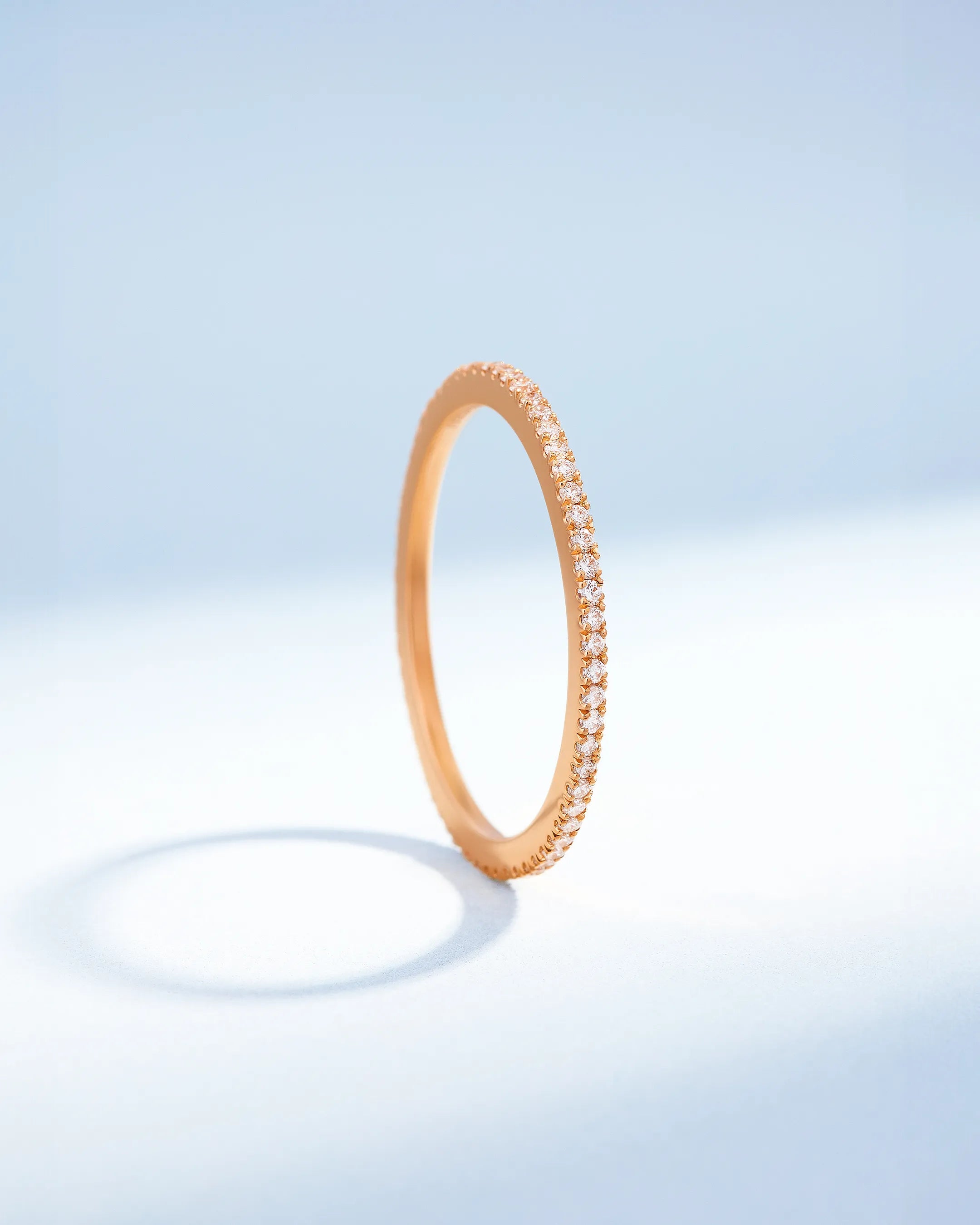 Suzanne Kalan Classic Pave Diamond Mini Eternity Ring Jacket in 18k rose gold