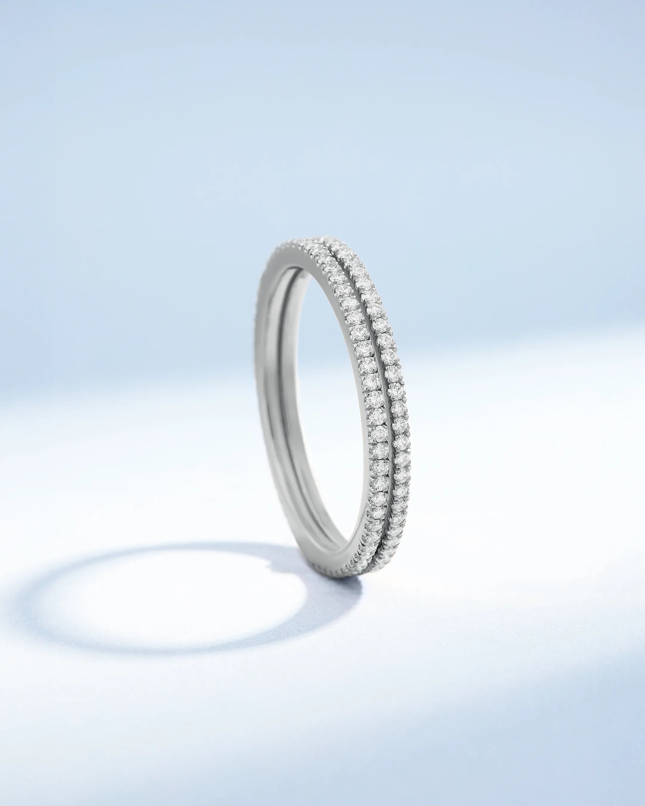Suzanne Kalan Classic Pave Diamond Mini Eternity Ring Jackets in 18k white gold