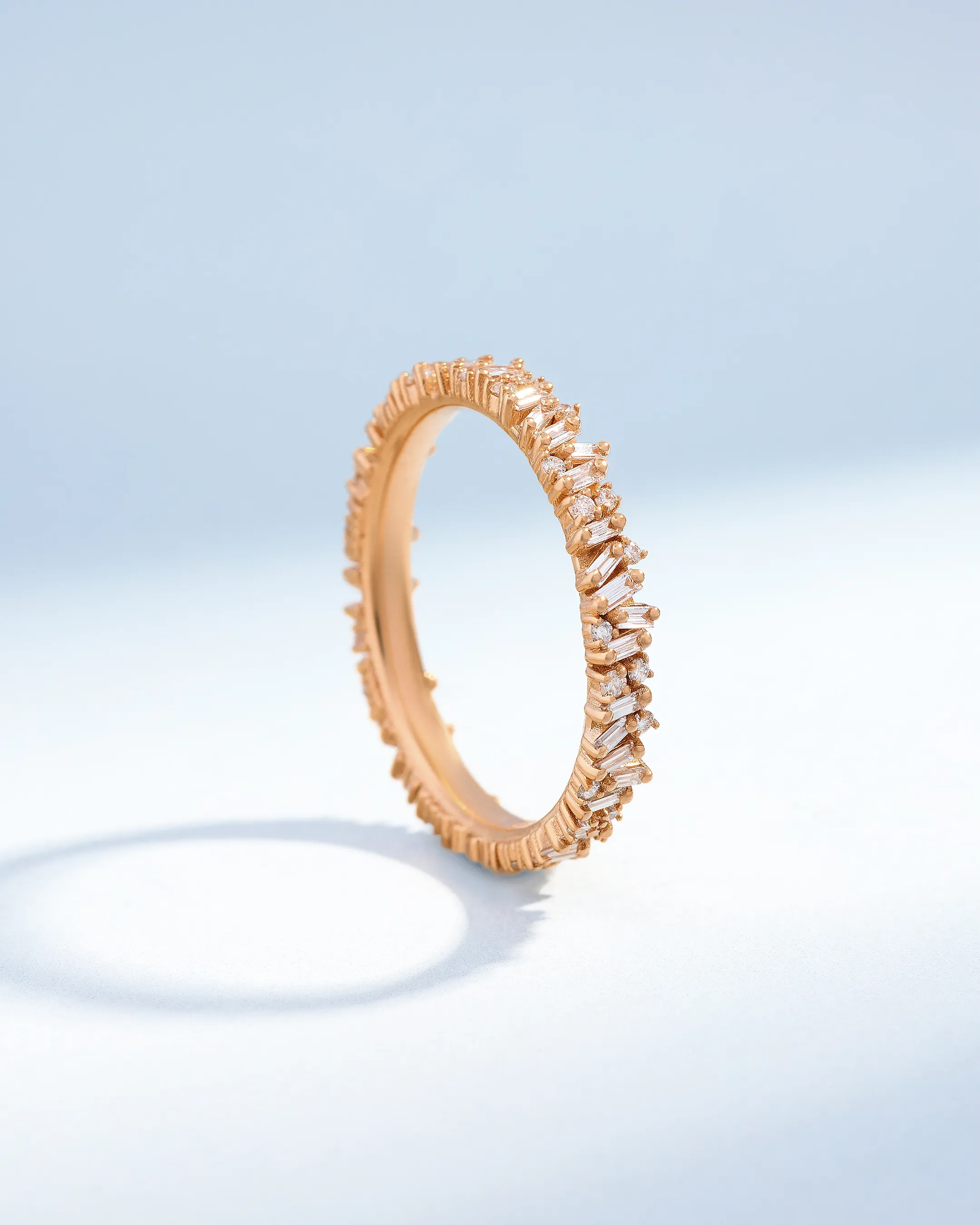 Suzanne Kalan Classic Diamond Mini Icon Eternity Ring Jacket in 18k rose gold