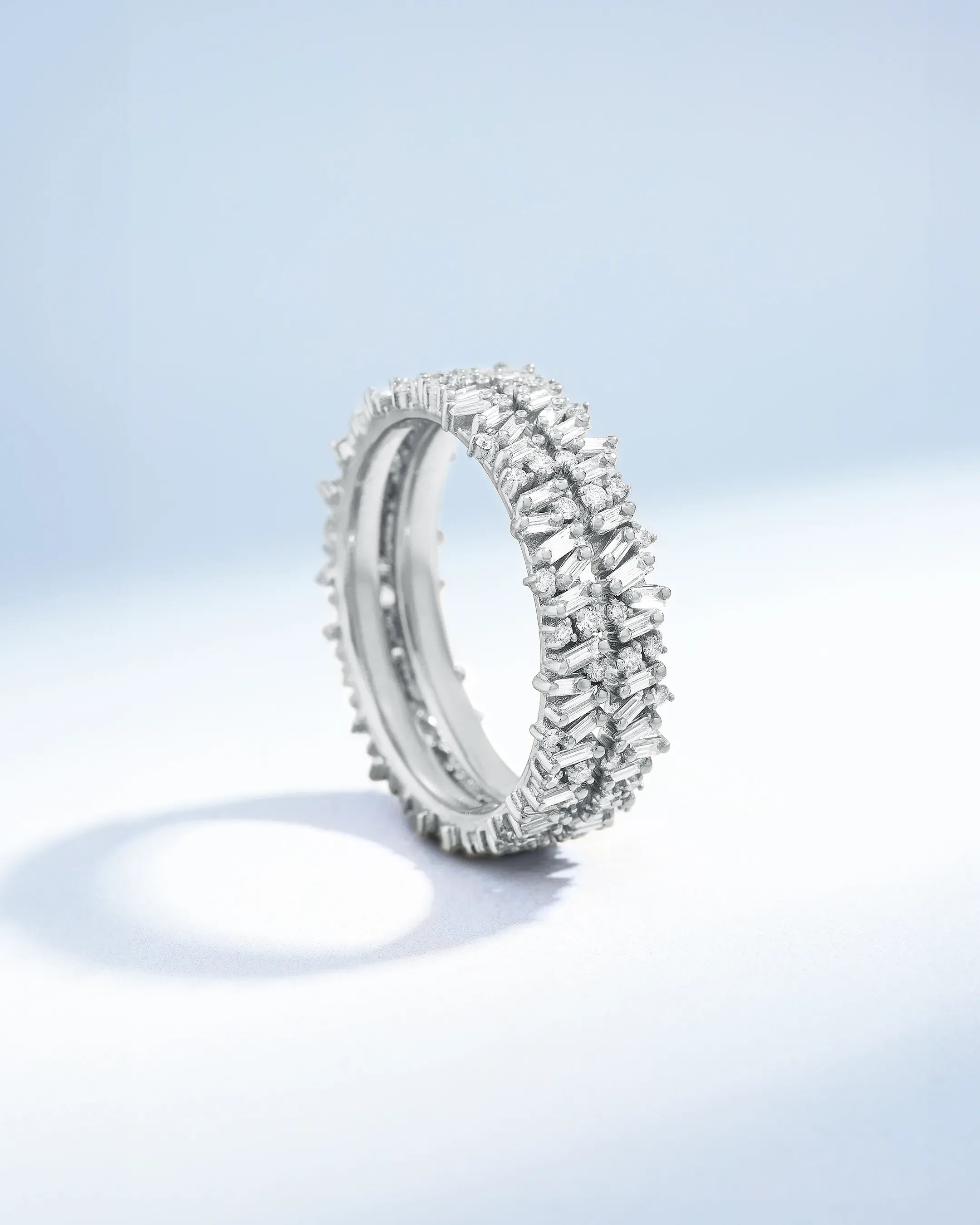 Suzanne Kalan Classic Diamond Mini Icon Eternity Ring Jackets in 18k white gold