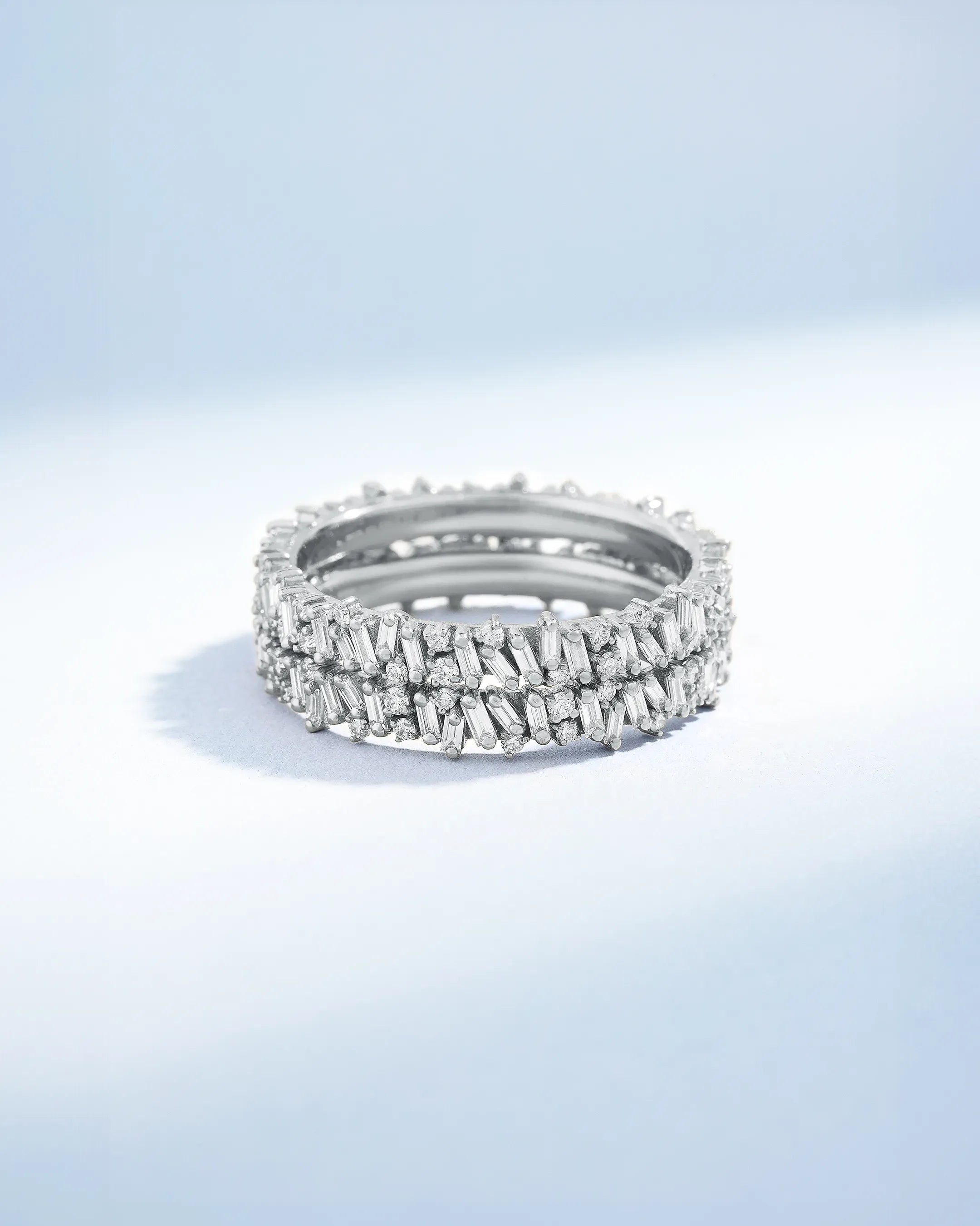 Suzanne Kalan Classic Diamond Mini Icon Eternity Ring Jackets in 18k white gold