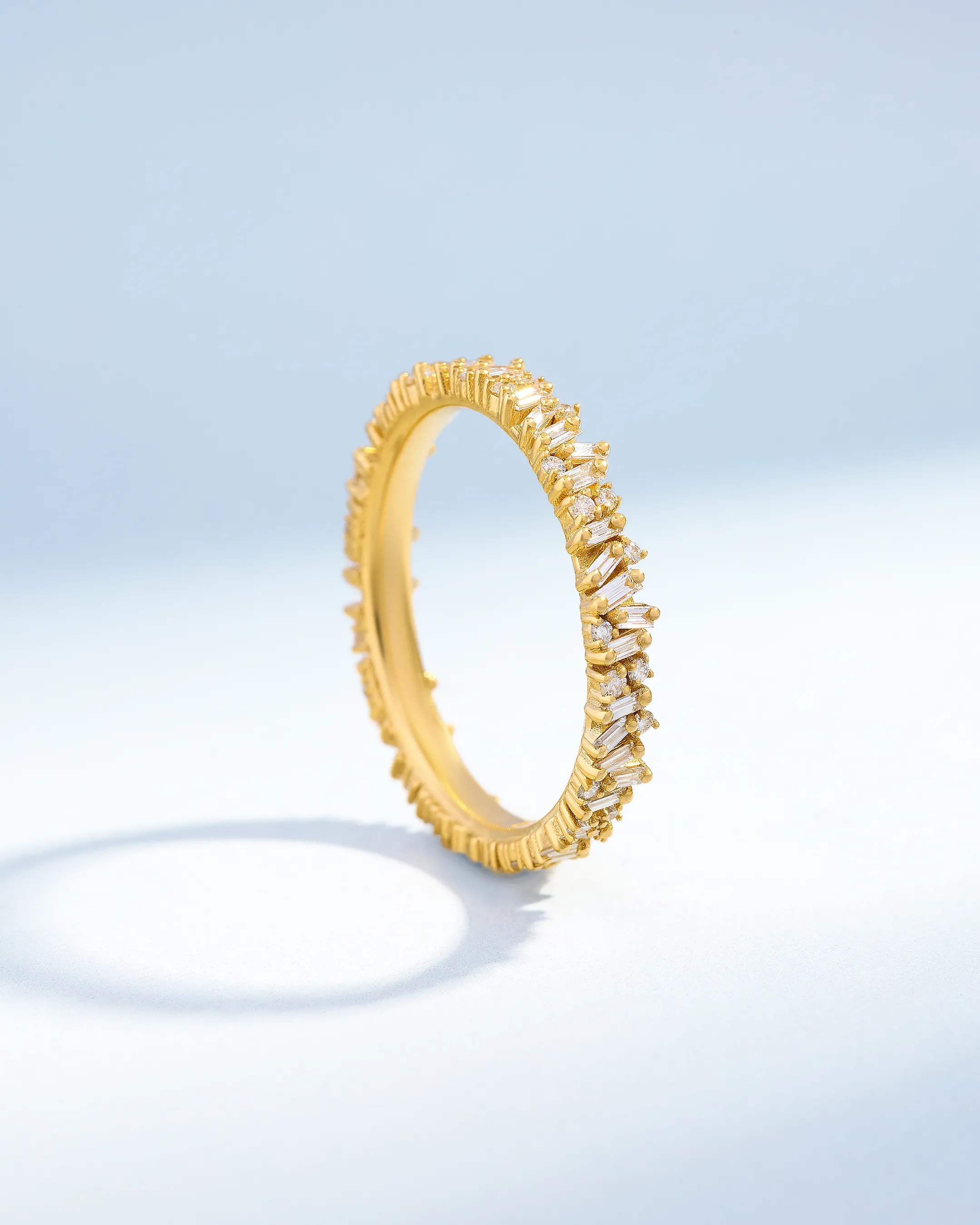 Suzanne Kalan Classic Diamond Mini Icon Eternity Ring Jacket in 18k yellow gold