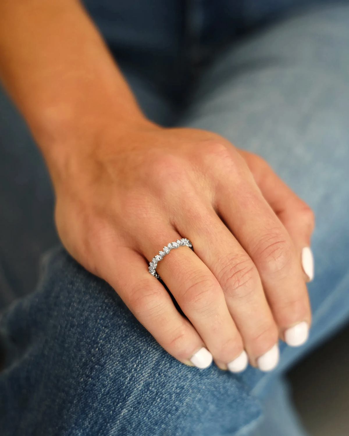 Suzanne Kalan La Fantaisie Cosmic Diamond Eternity Band in 18k white gold