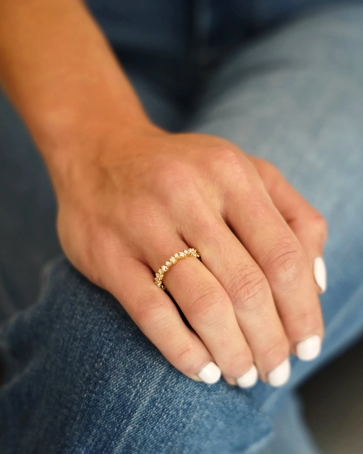 Suzanne Kalan La Fantaisie Cosmic Diamond Eternity Band in 18k yellow gold